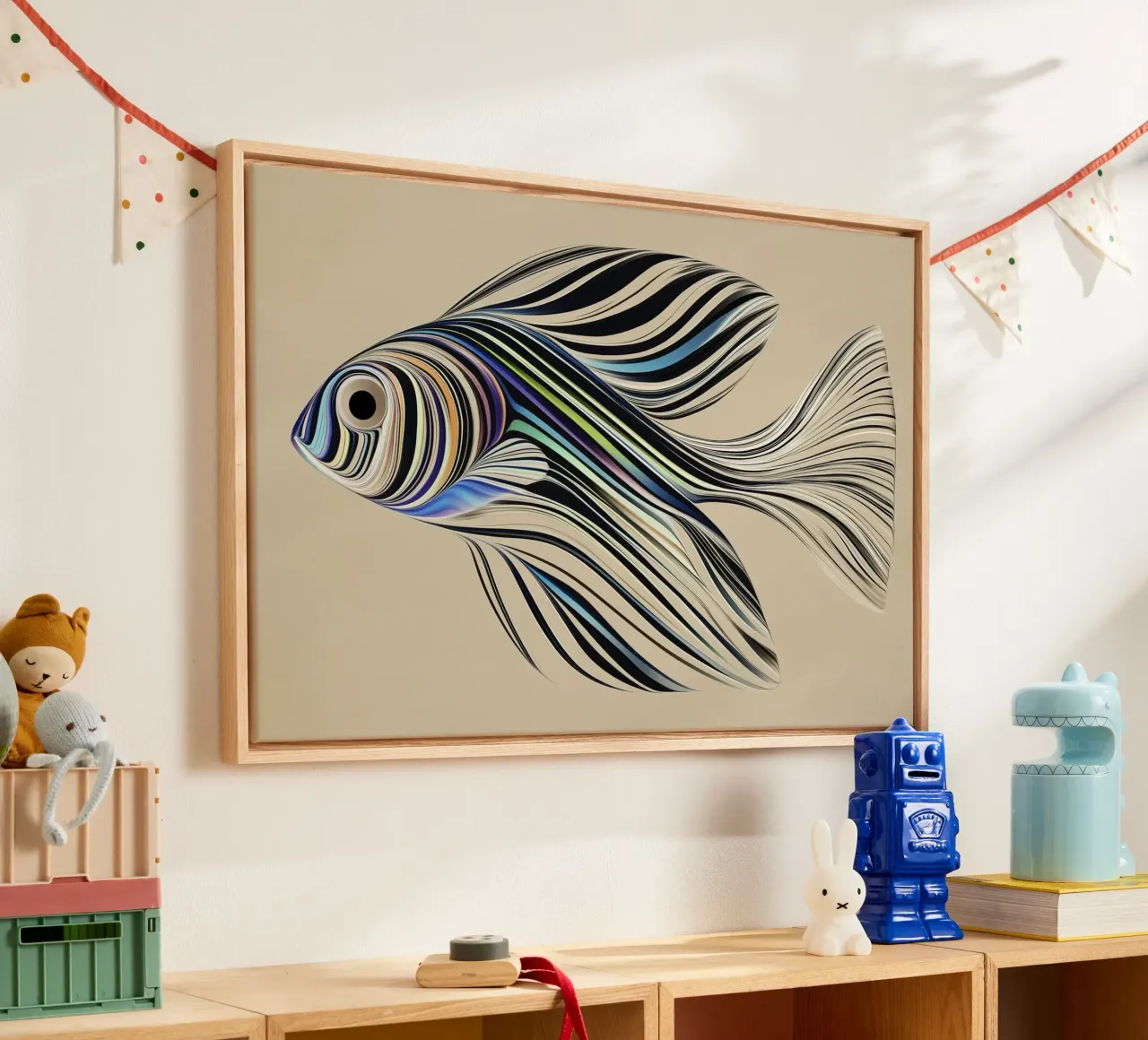 Abstract fish canvas by Imagine