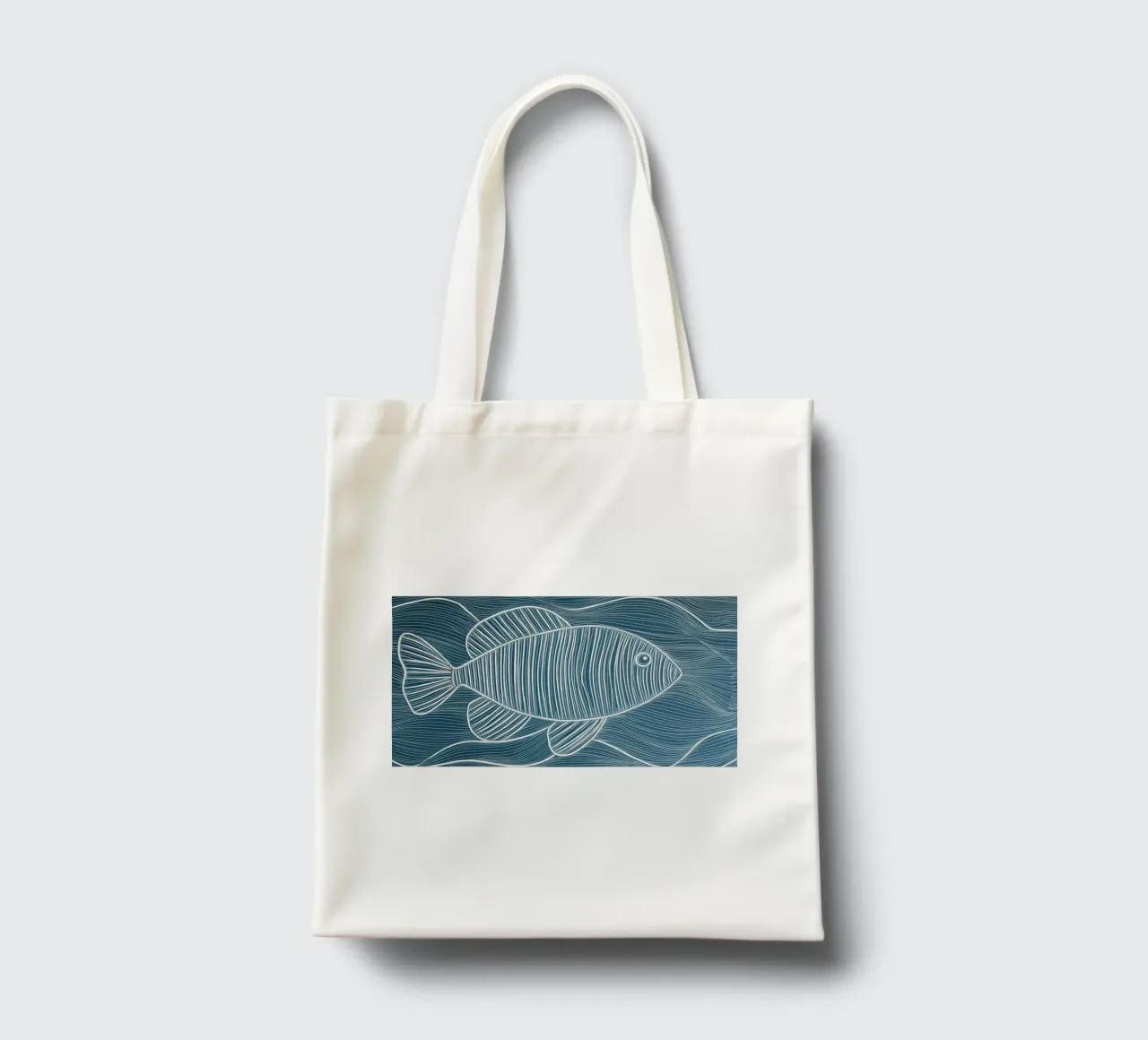 Abstract fish tote bag by Imagine