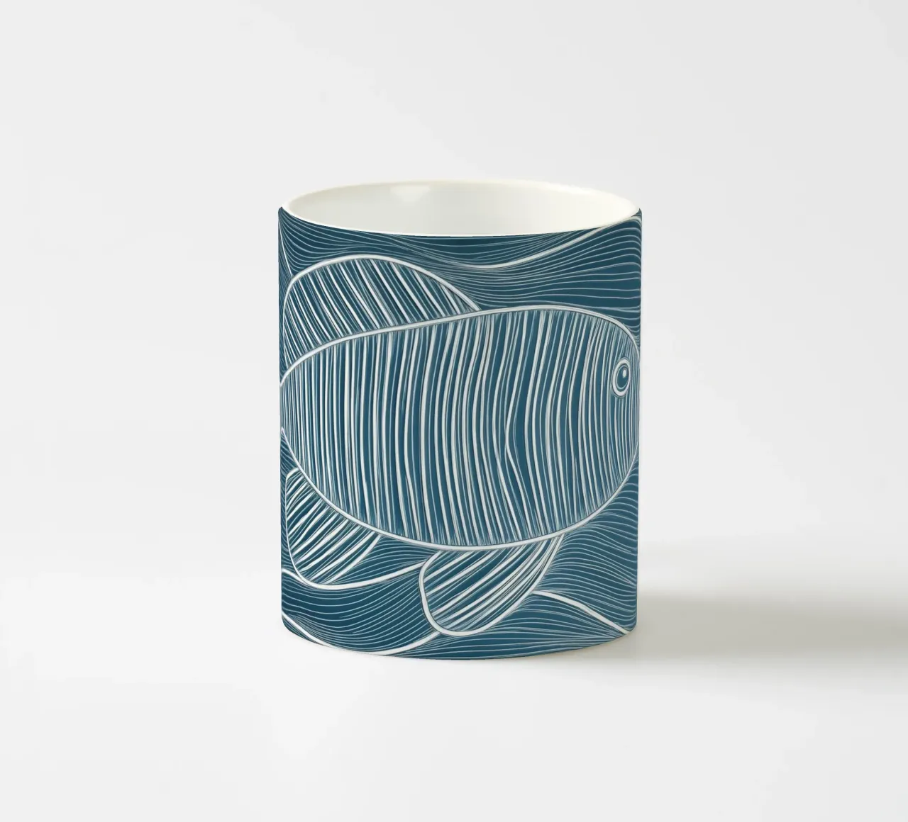 Pesce astratto tazza in ceramica da Imagine