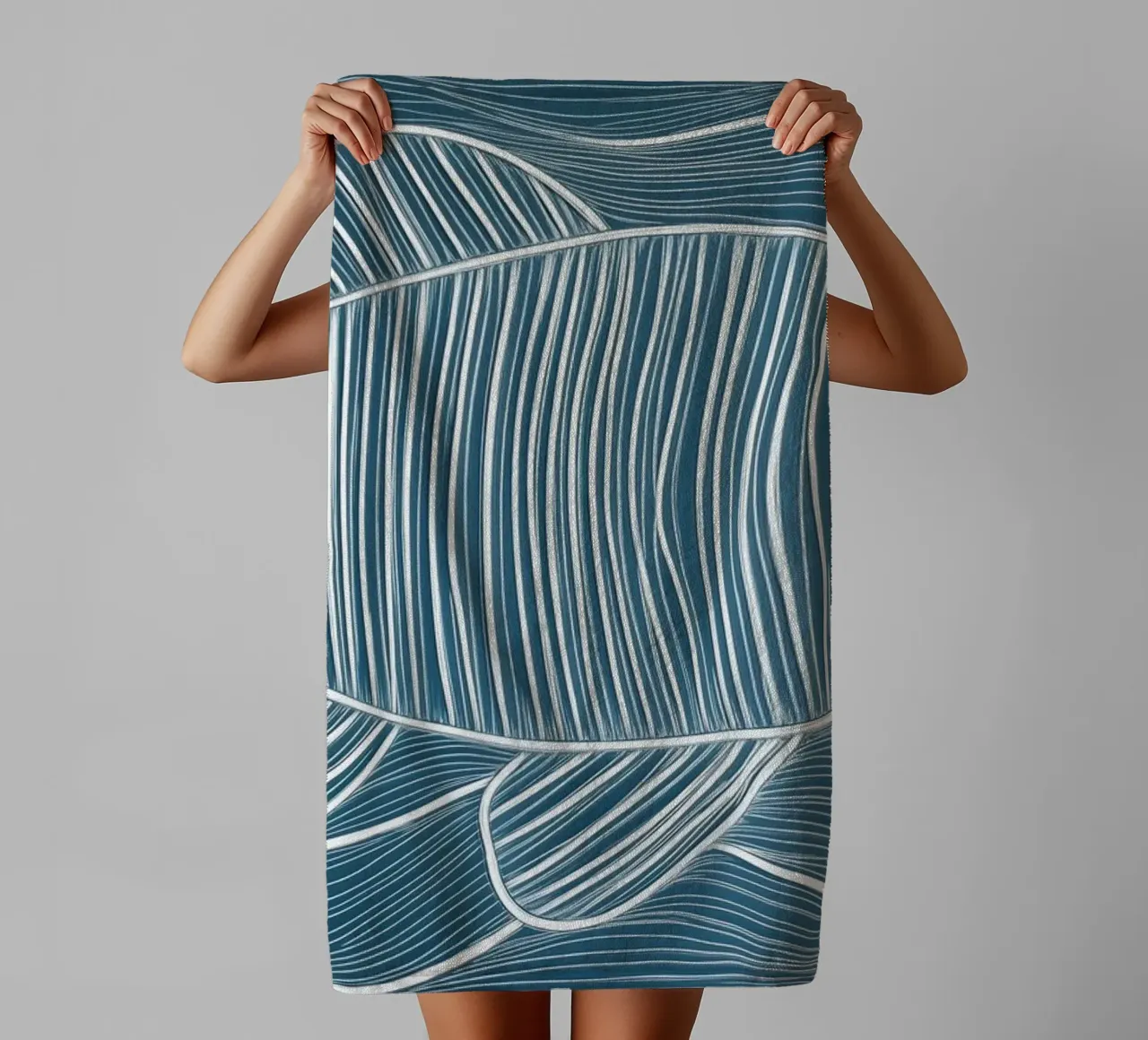 Abstract fish towel by Imagine