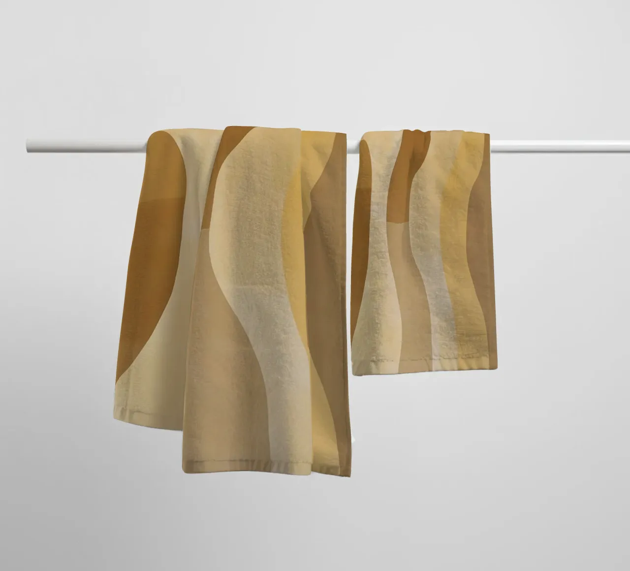 Abstract pattern in sand colours towel by Imagine