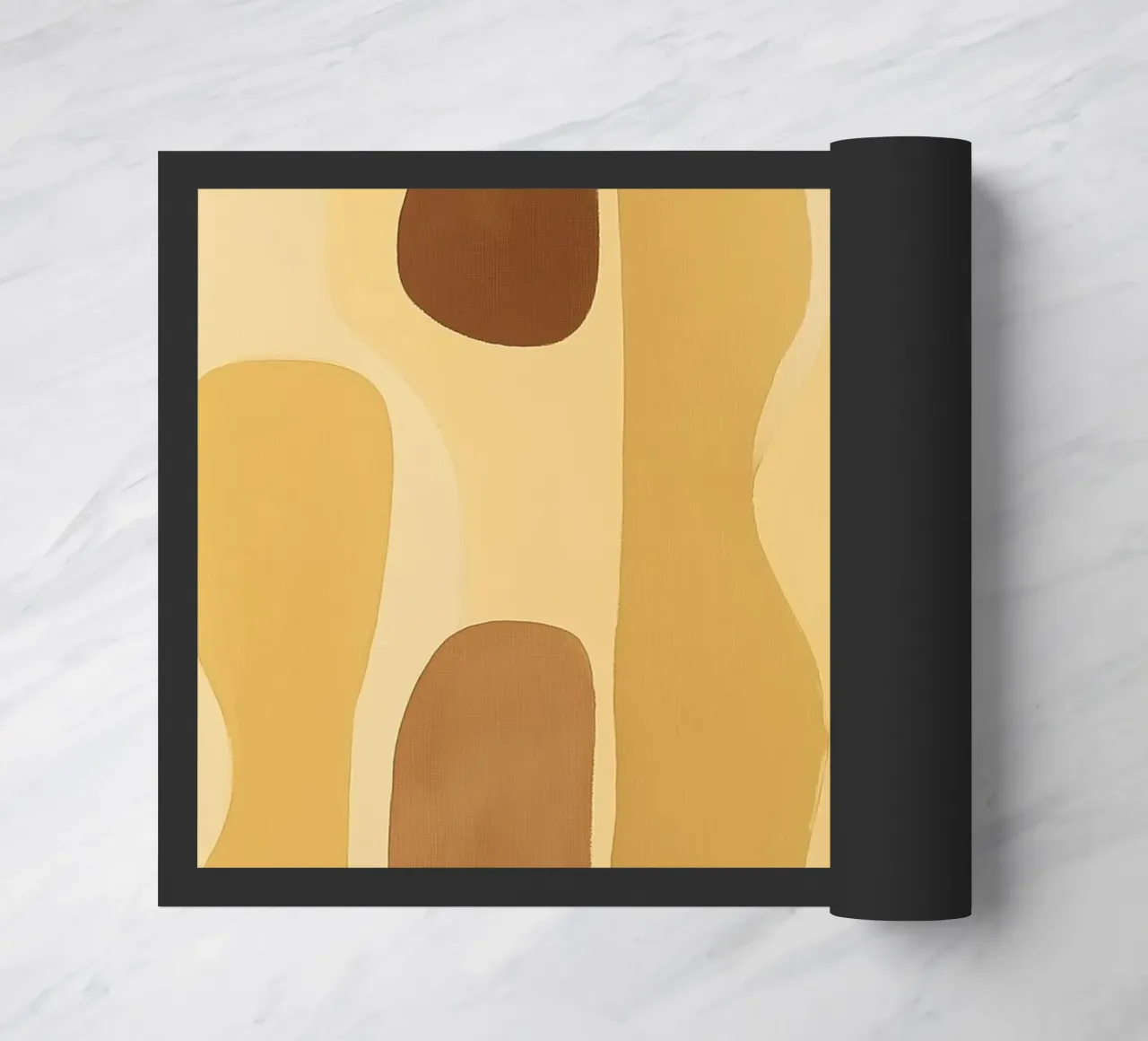 Abstract pattern in sand colours doormat by Imagine