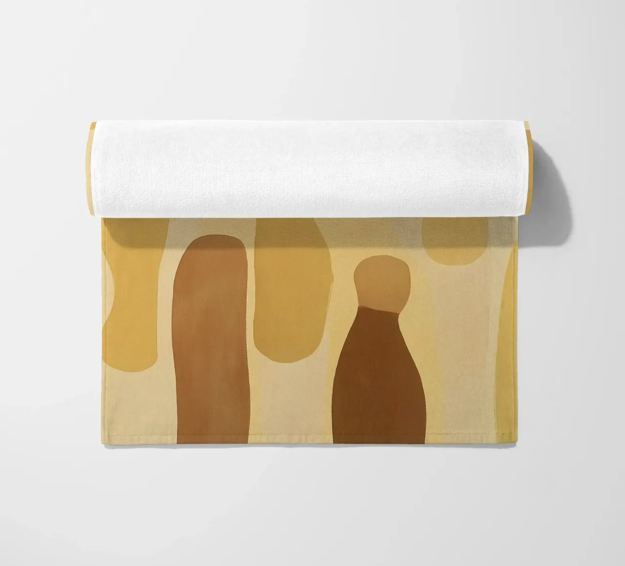 Abstract pattern in sand colours beach towel by Imagine
