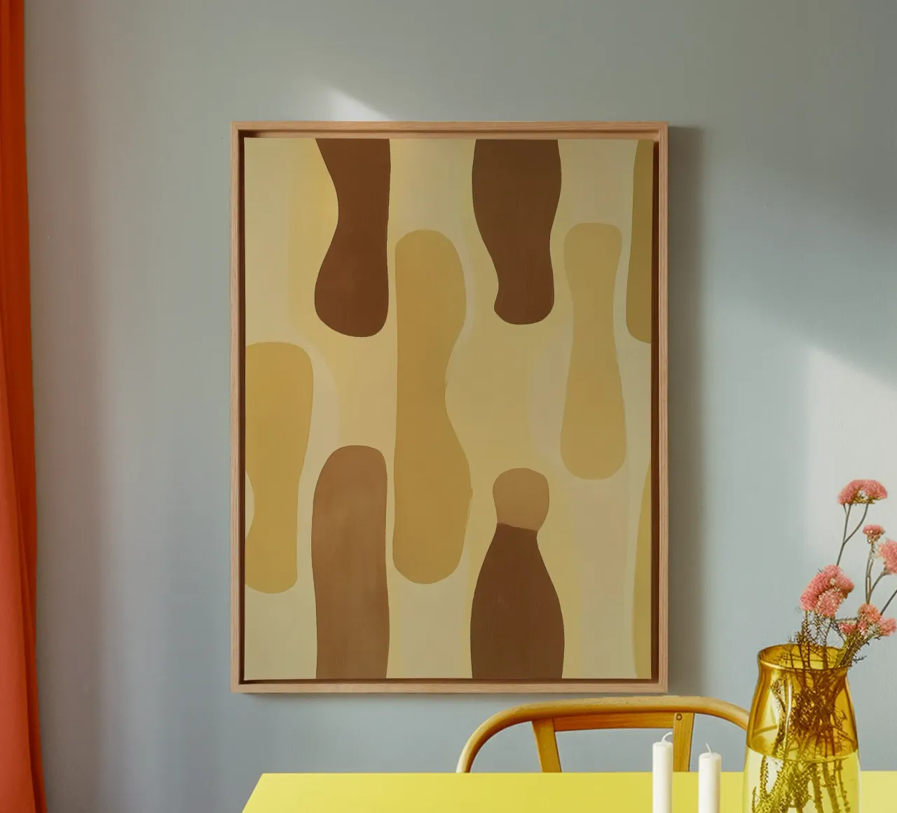 Abstract pattern in sand colours canvas by Imagine
