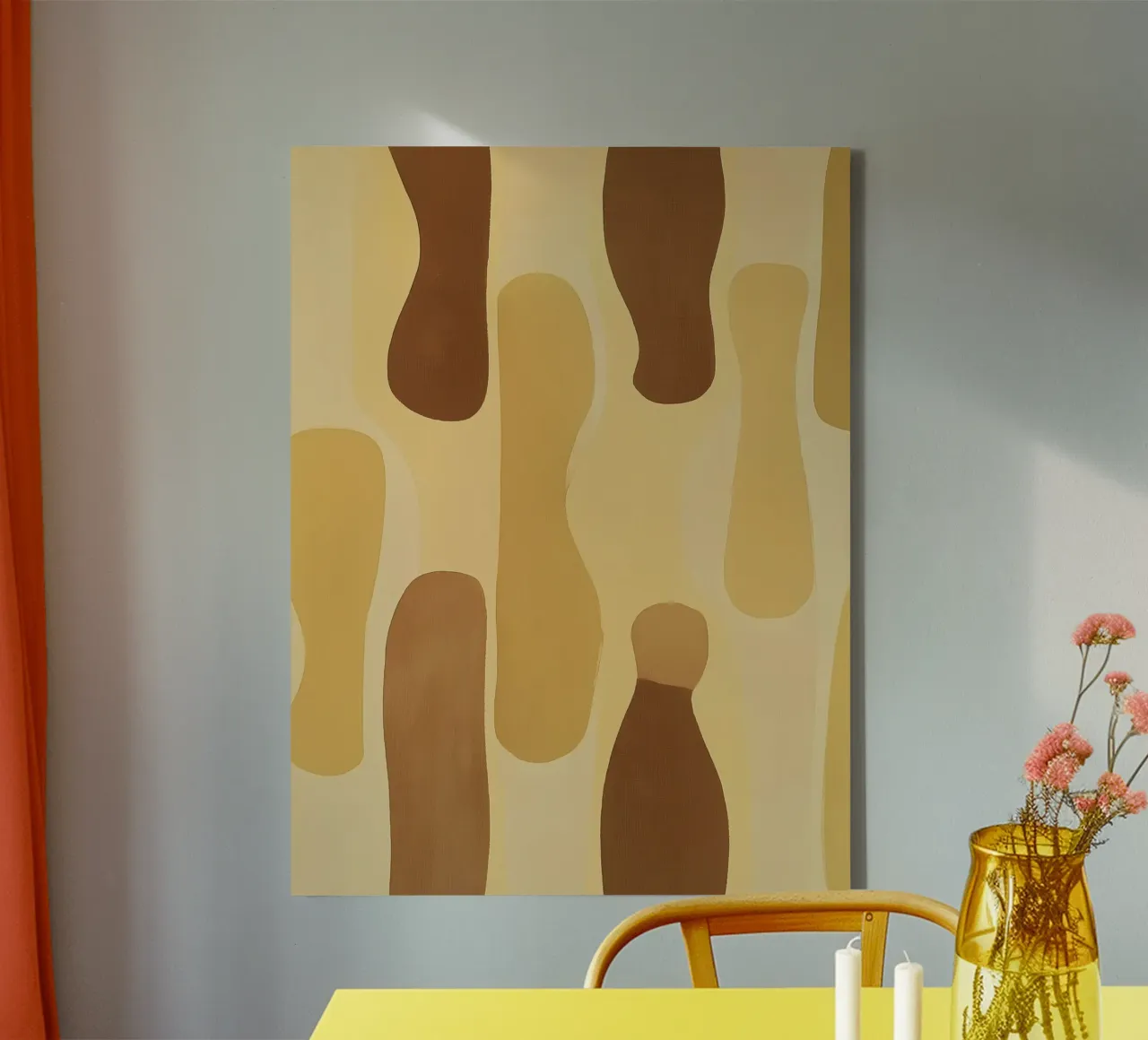 Abstract pattern in sand colours canvas by Imagine