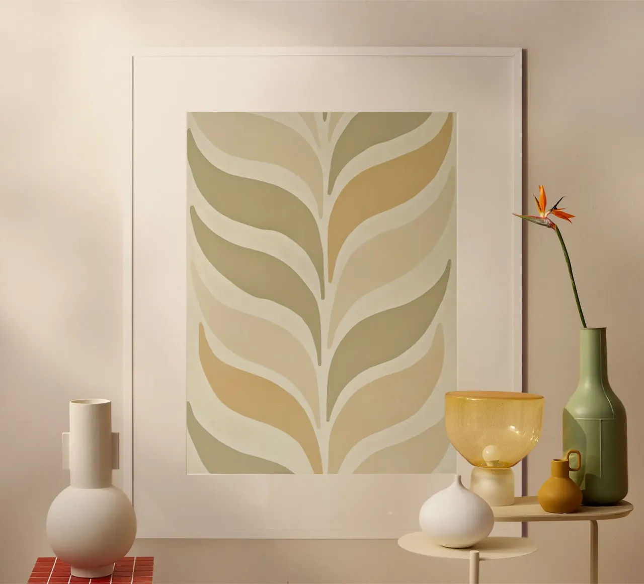 Blocco astratto poster con telaio in plastica da Imagine