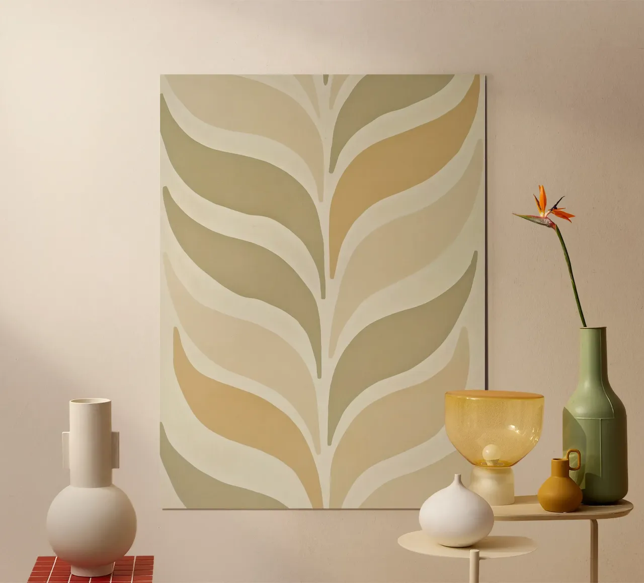 Blocco astratto poster con telaio in plastica da Imagine