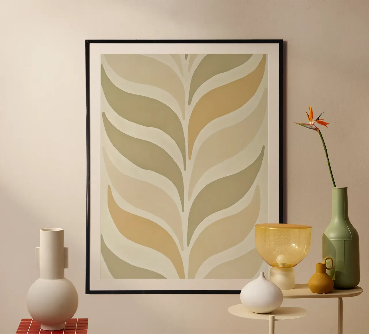 Blocco astratto poster con telaio in plastica da Imagine