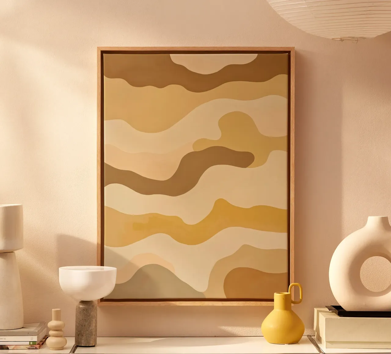Abstract patroon canvas met Baklijst van Imagine