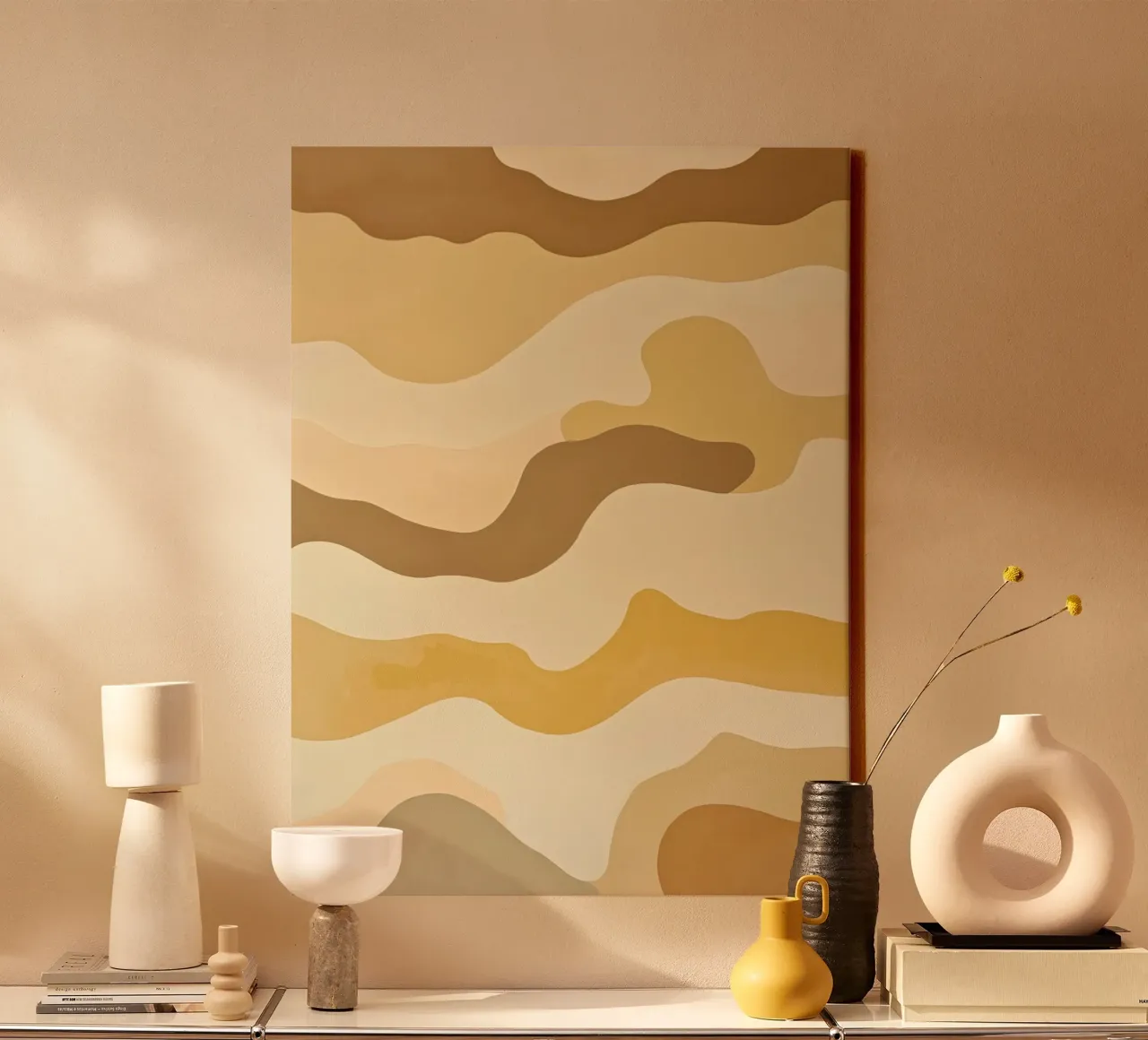 Abstract patroon canvas met Baklijst van Imagine