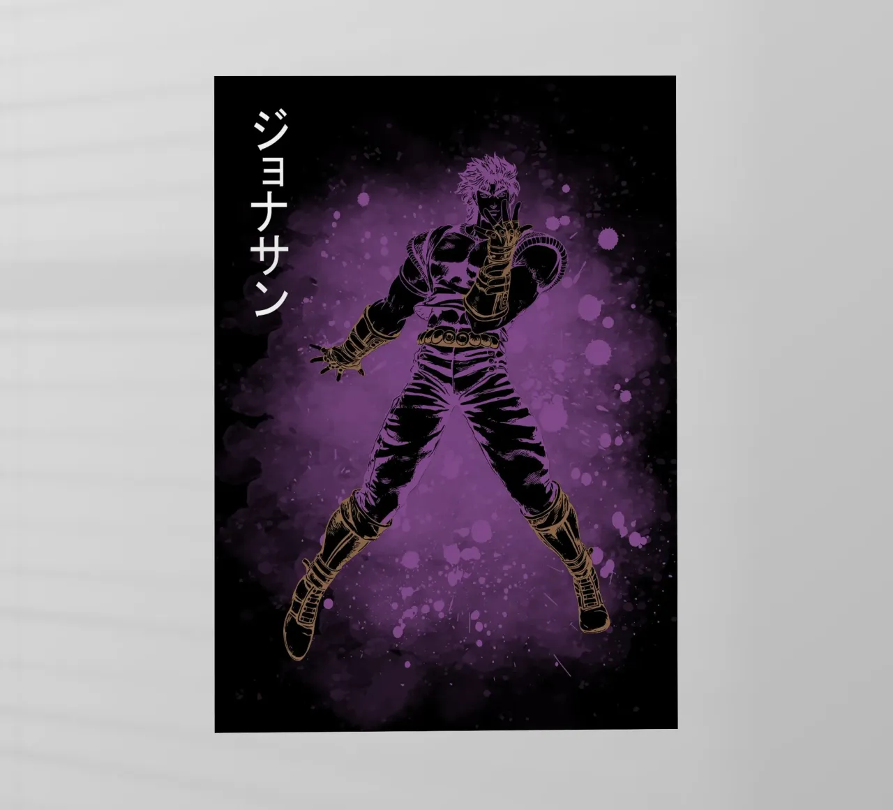 Jojo bizarre Adventure pellicola backlit da Neonartstudio