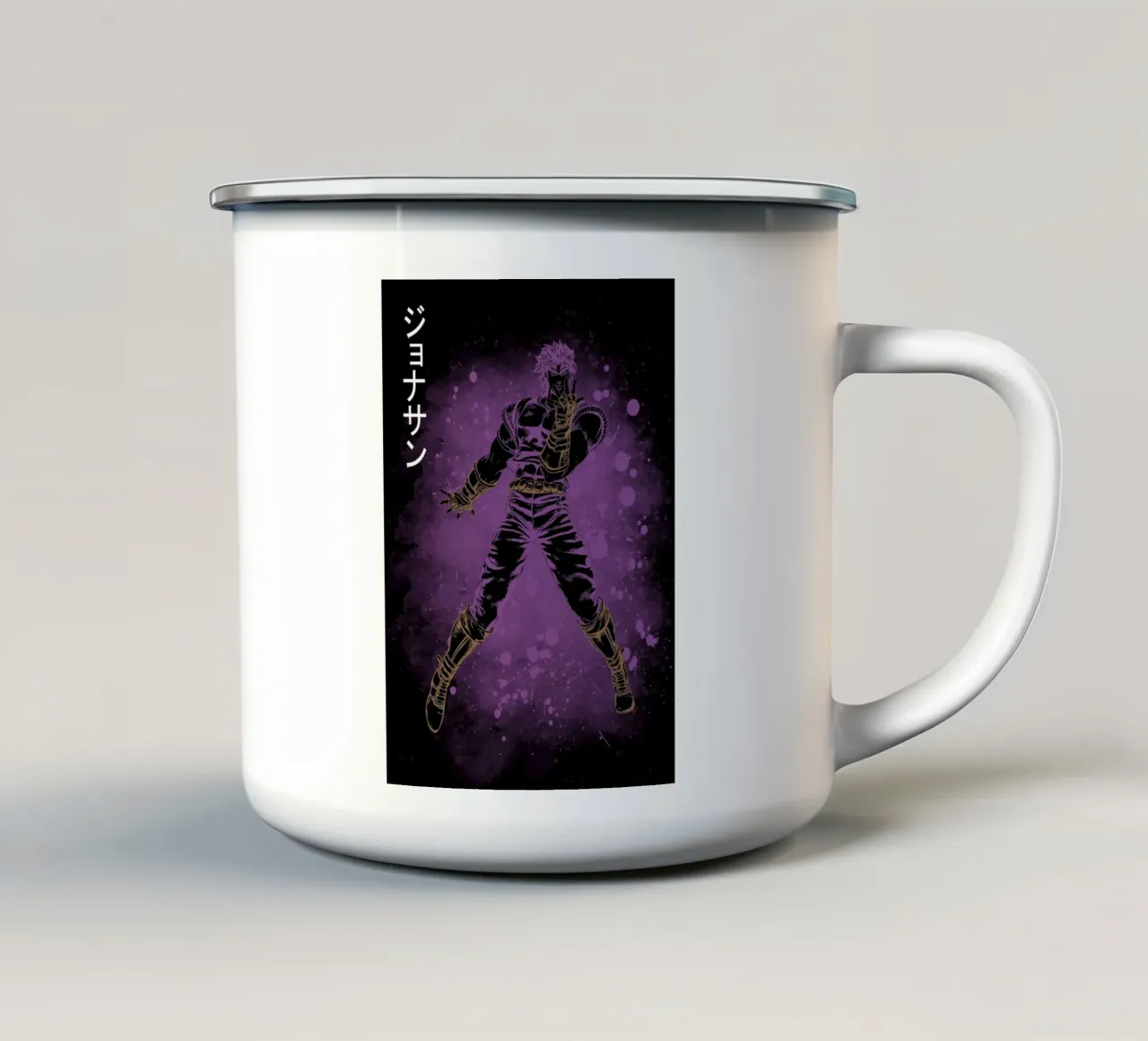 Jojo bizarre Adventure tazza in smalto da Neonartstudio