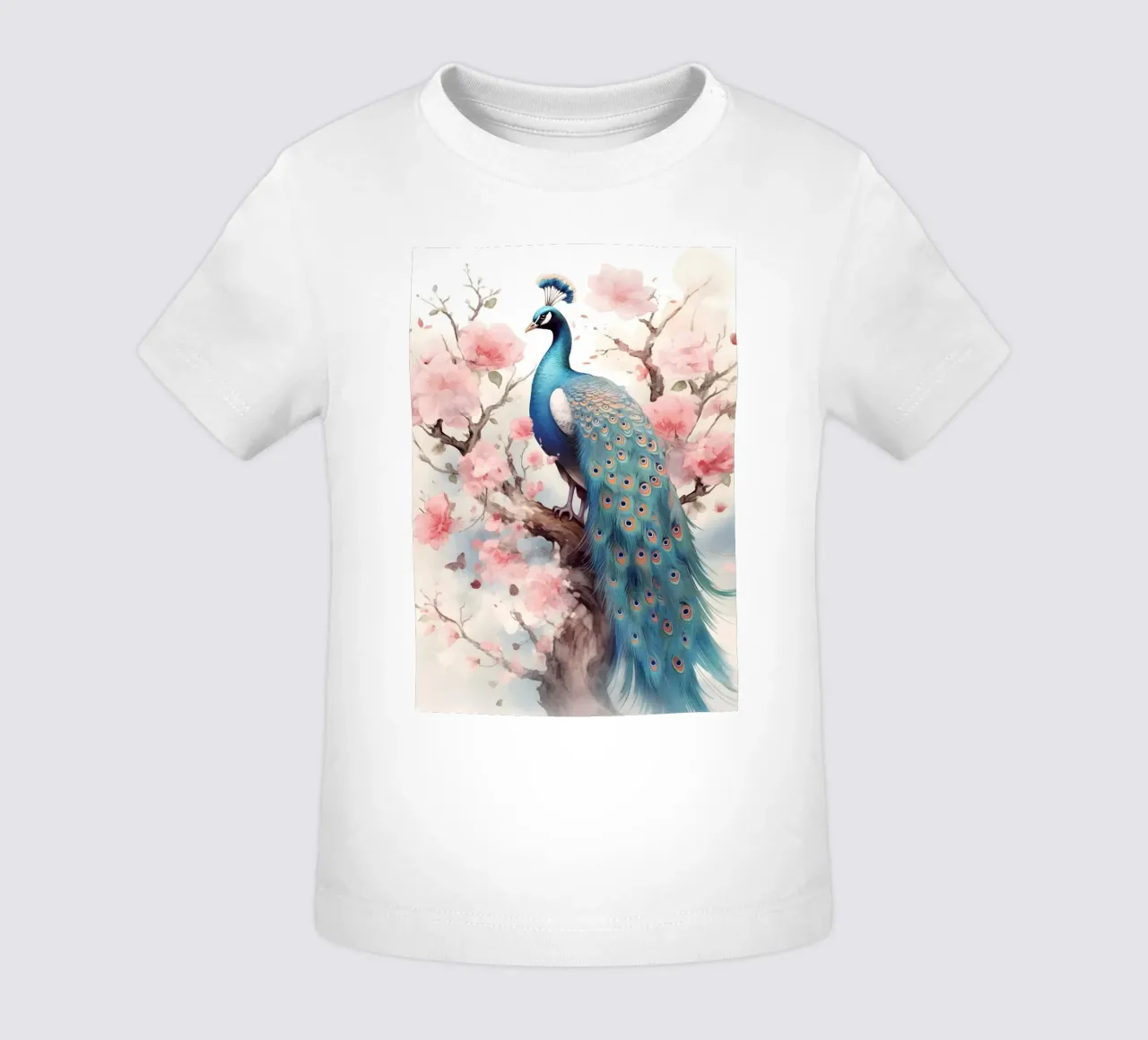 Peacock Baby T-Shirt von FreeArtStudio