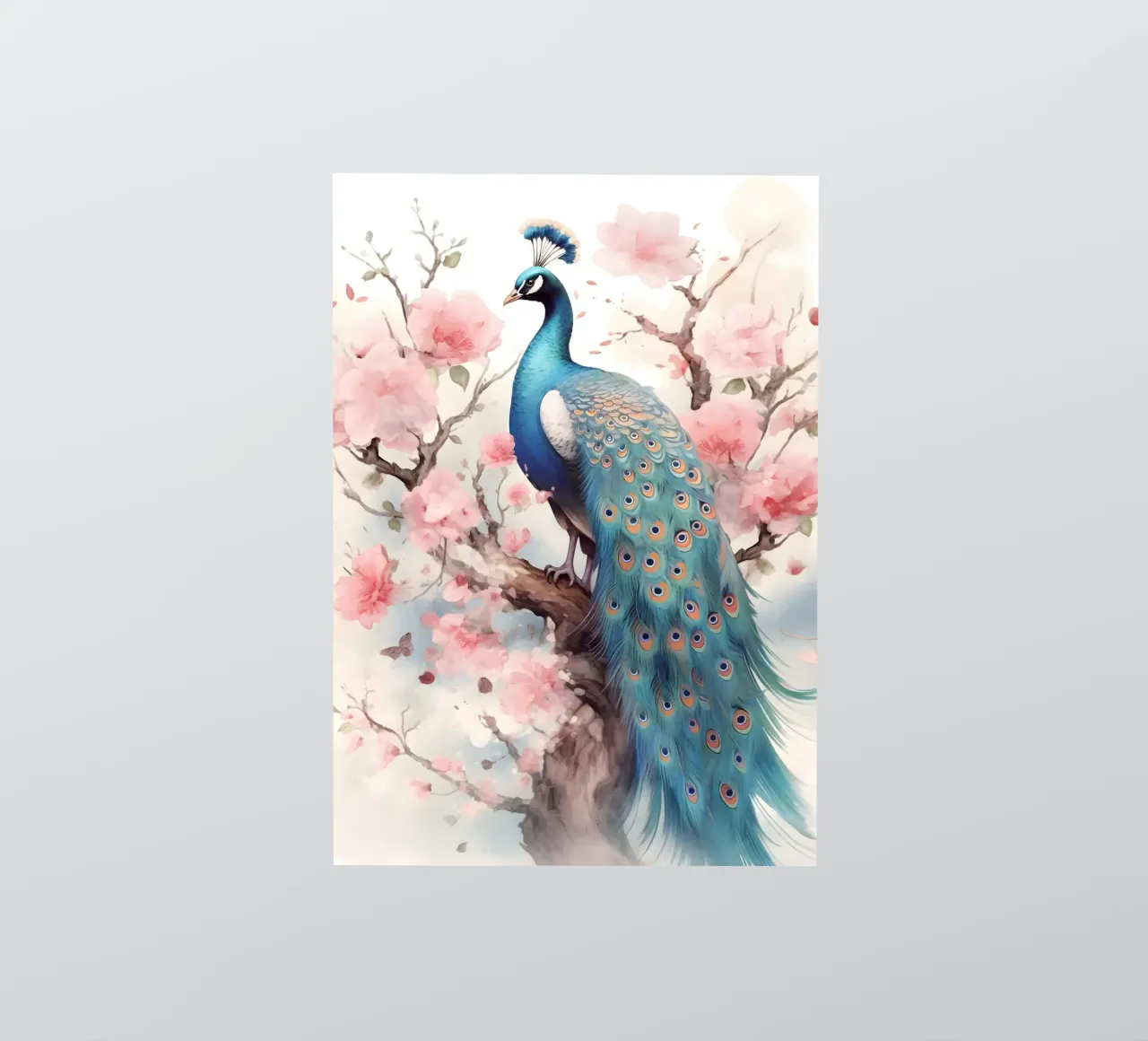 Peacock sticker by FreeArtStudio