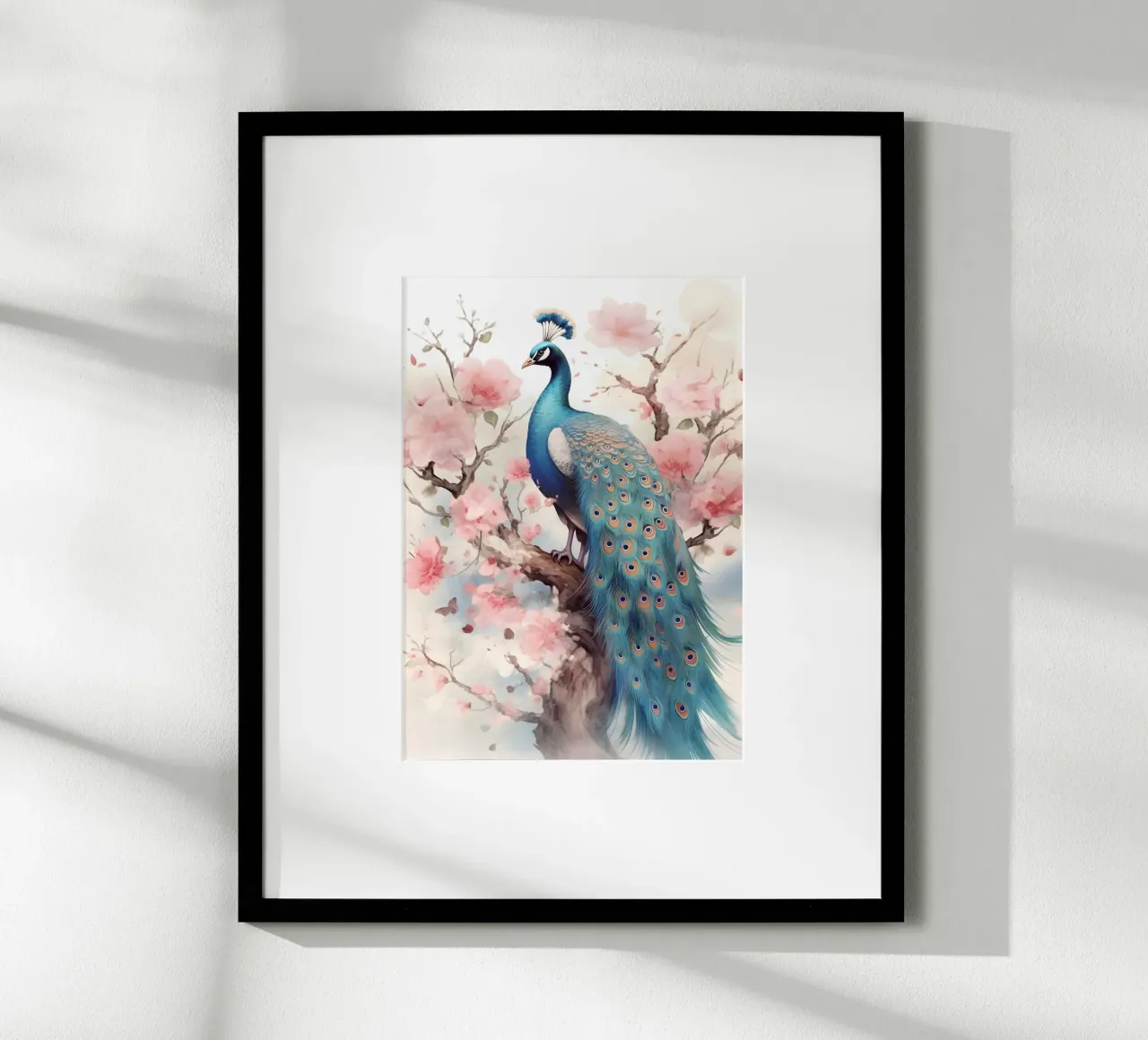 Peacock poster con telaio in plastica da FreeArtStudio