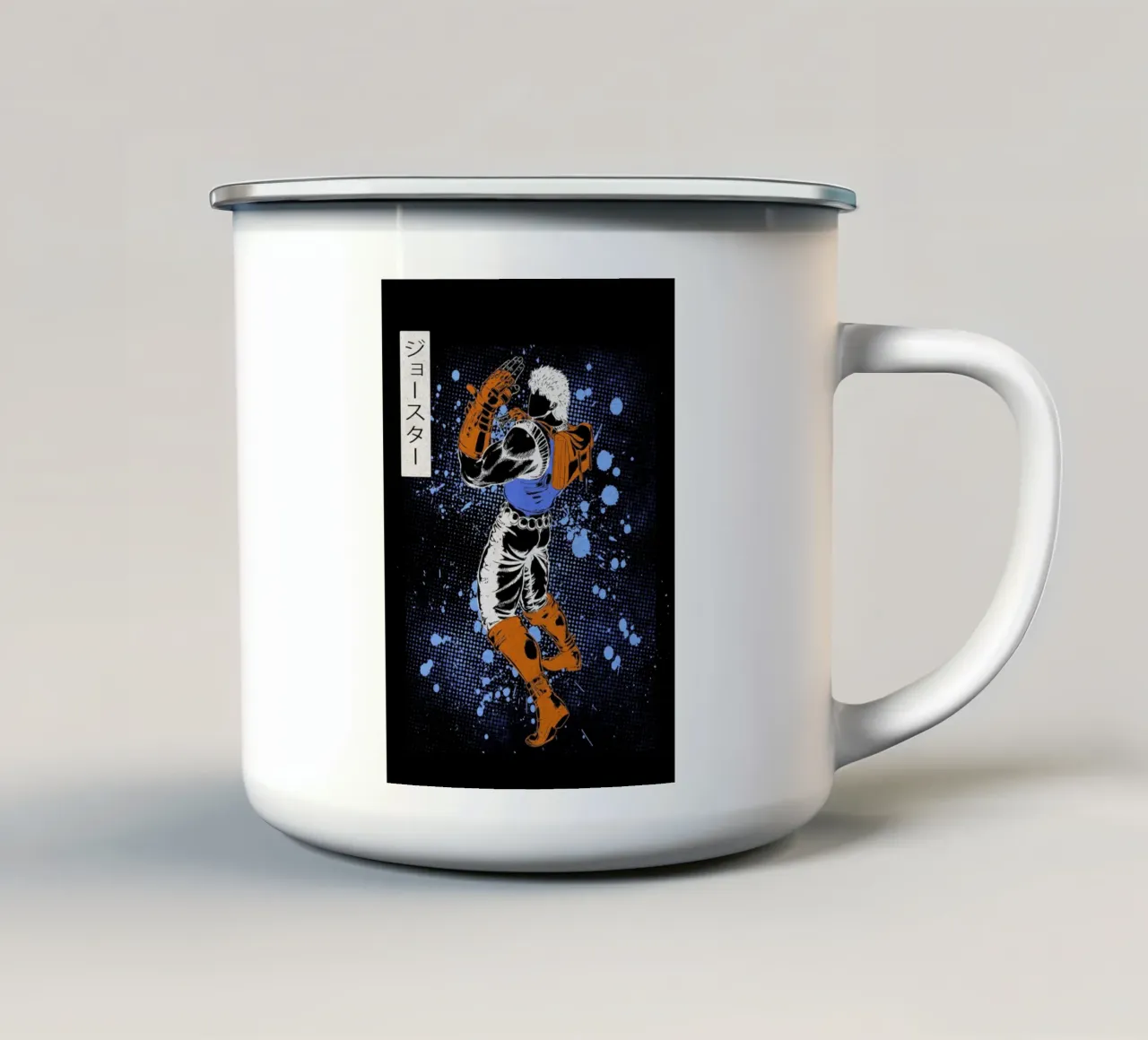 Jonathan Joestar tazza in smalto da Neonartstudio
