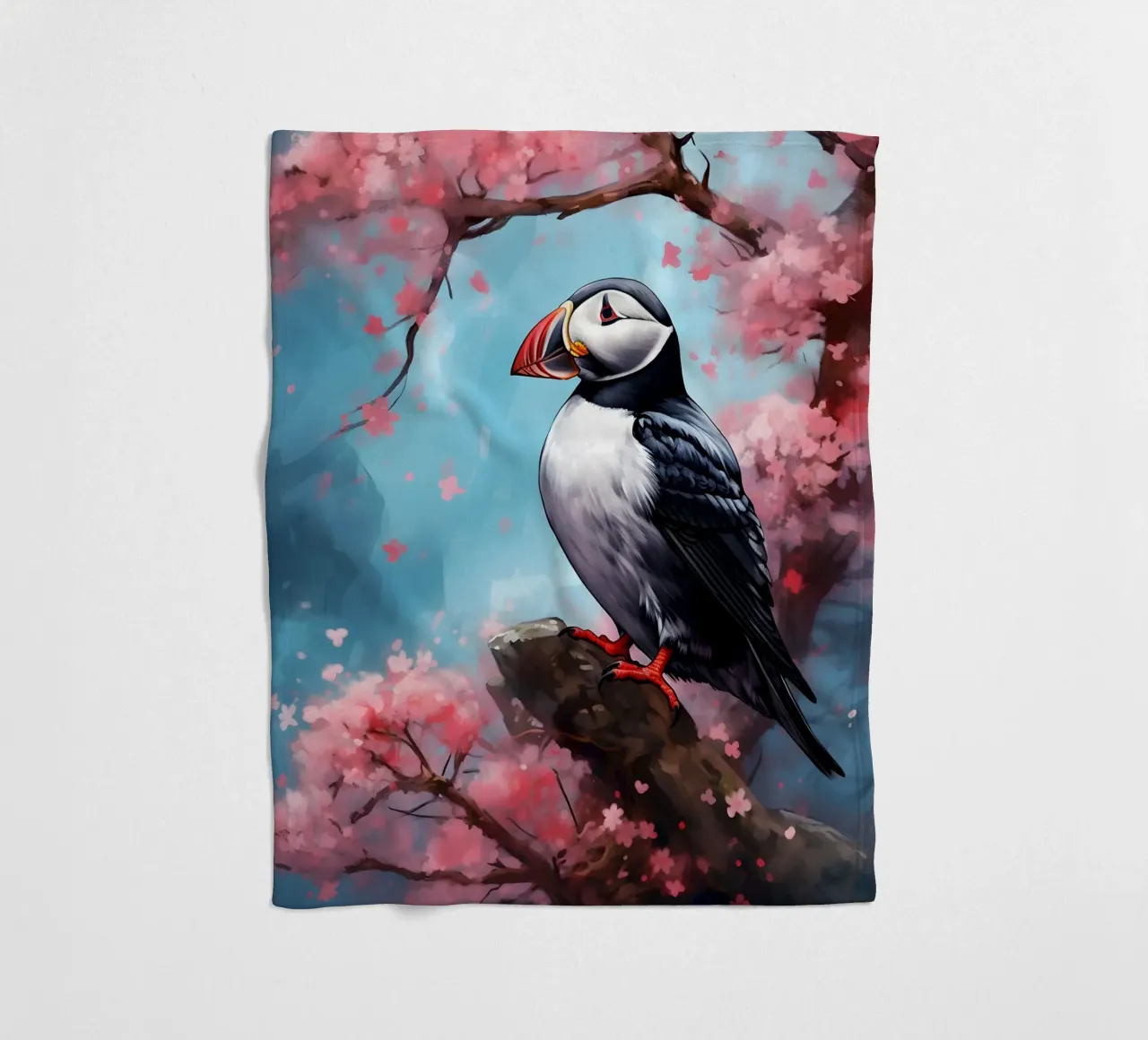 Puffin coperta in pile da FreeArtStudio