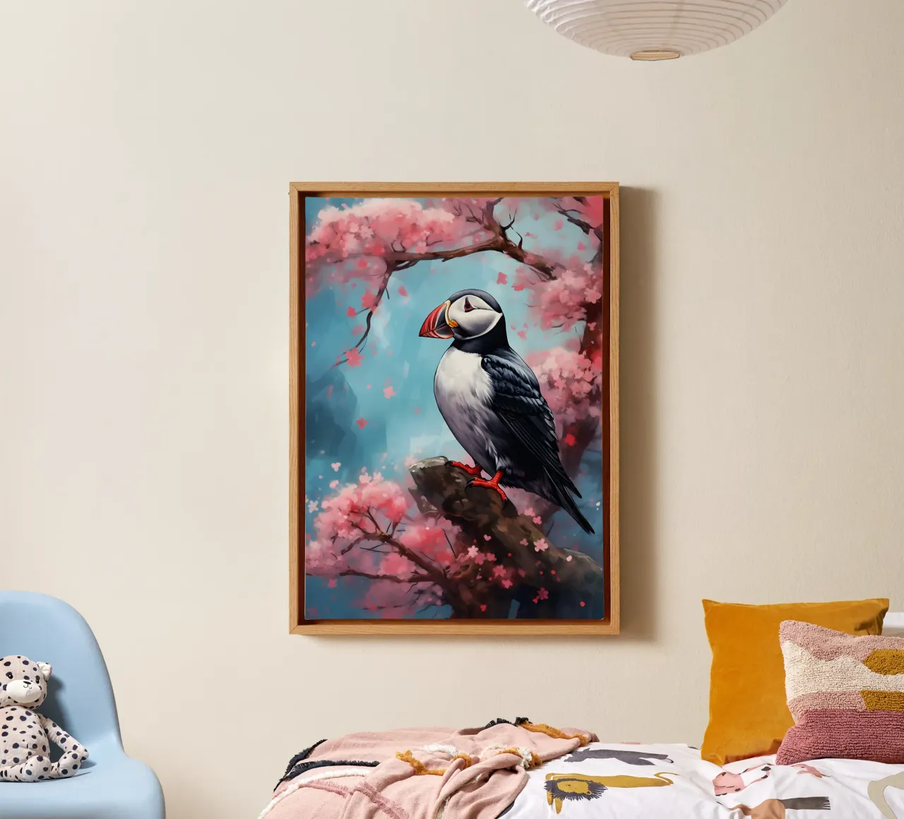 Puffin Leinwand von FreeArtStudio