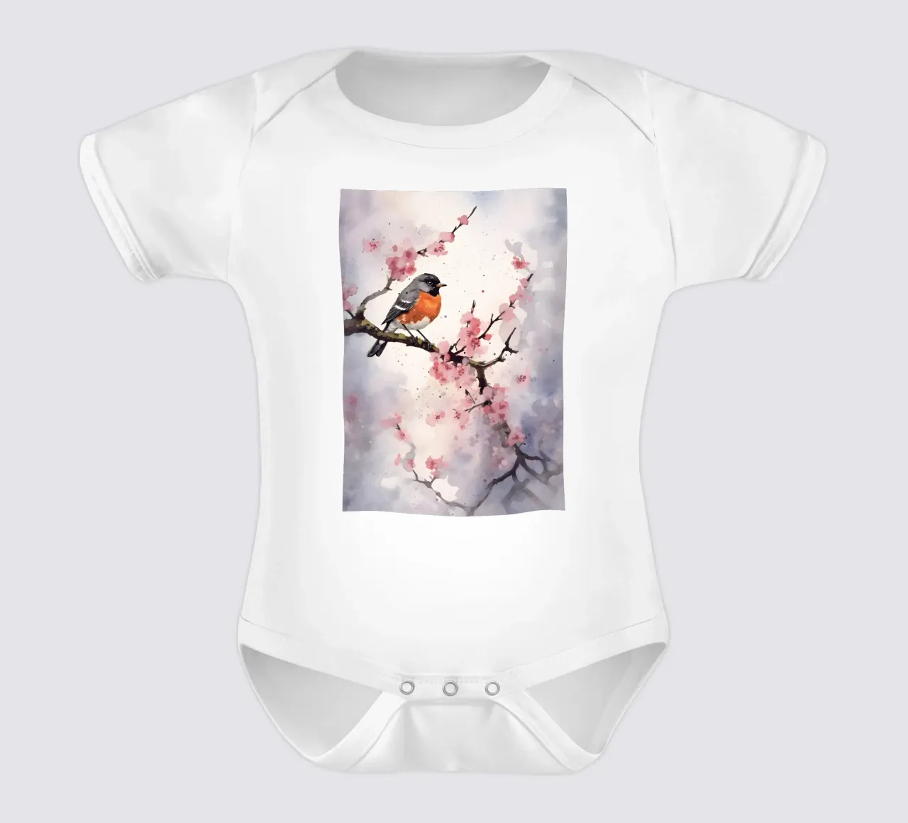 Robin body neonato maniche corte da FreeArtStudio