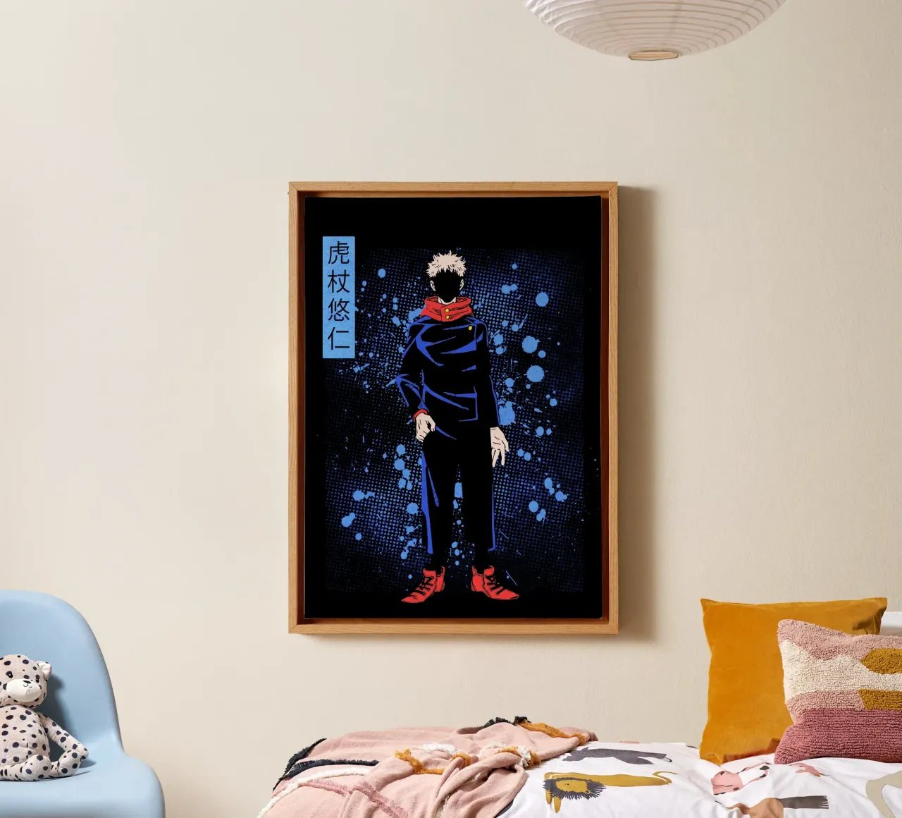 Jujutsu Kaisen tela con Cornice a cassetta da Neonartstudio