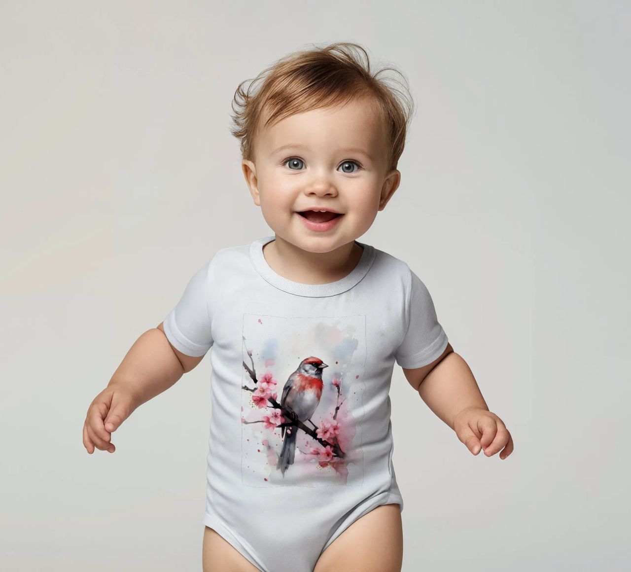 Sparrow body neonato maniche corte da FreeArtStudio
