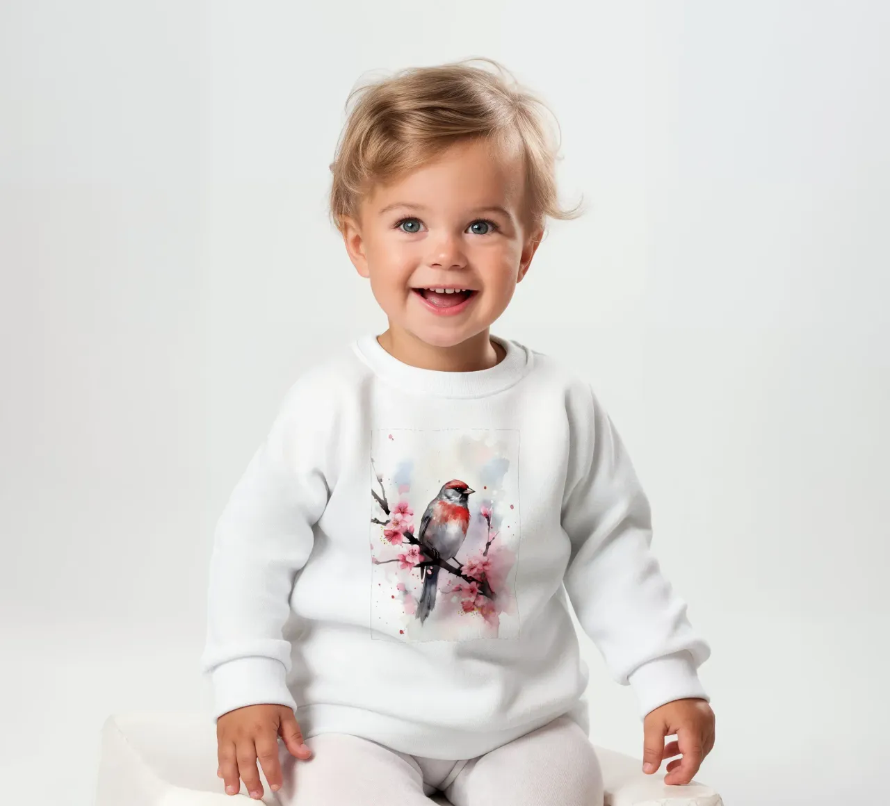 Sparrow baby sweatshirt van FreeArtStudio