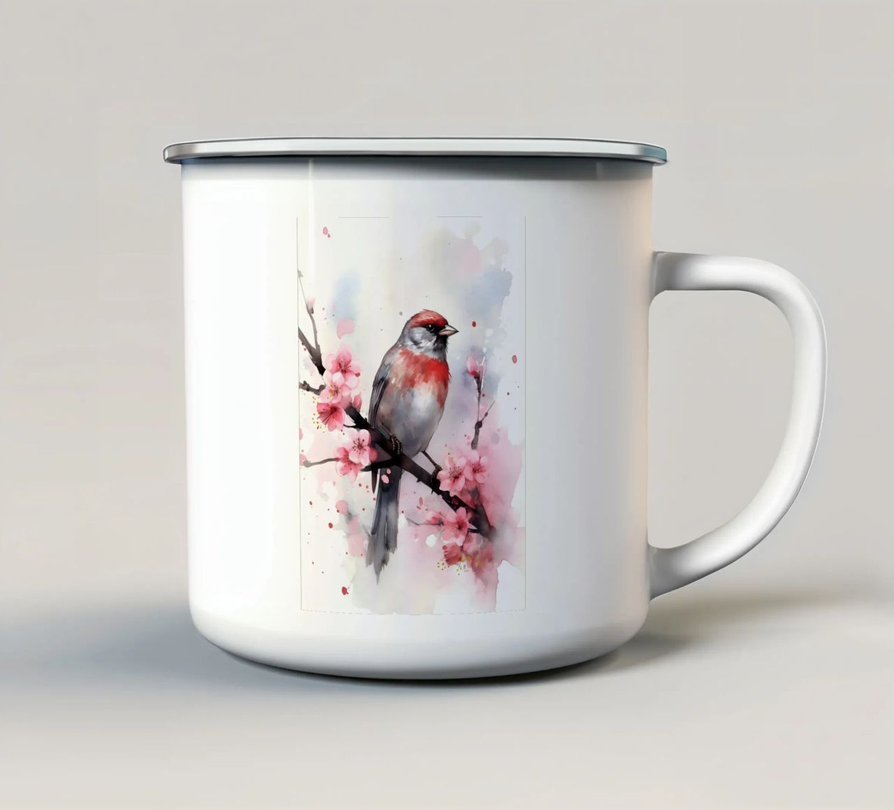 Sparrow tazza in smalto da FreeArtStudio