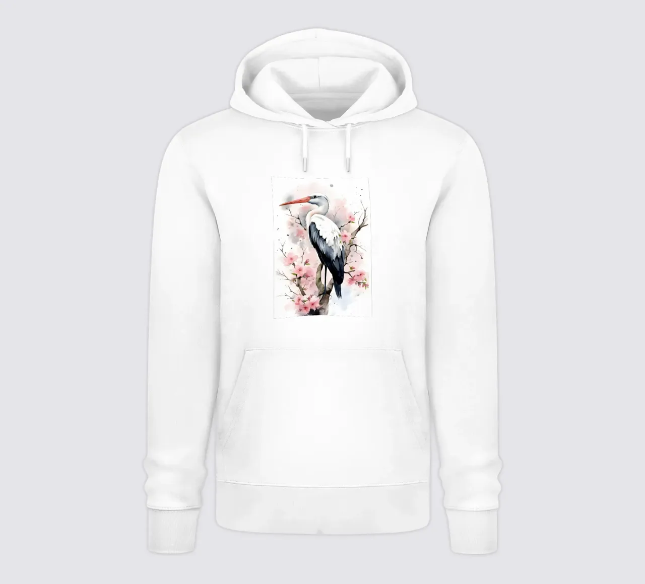 Stork felpa con cappuccio da FreeArtStudio