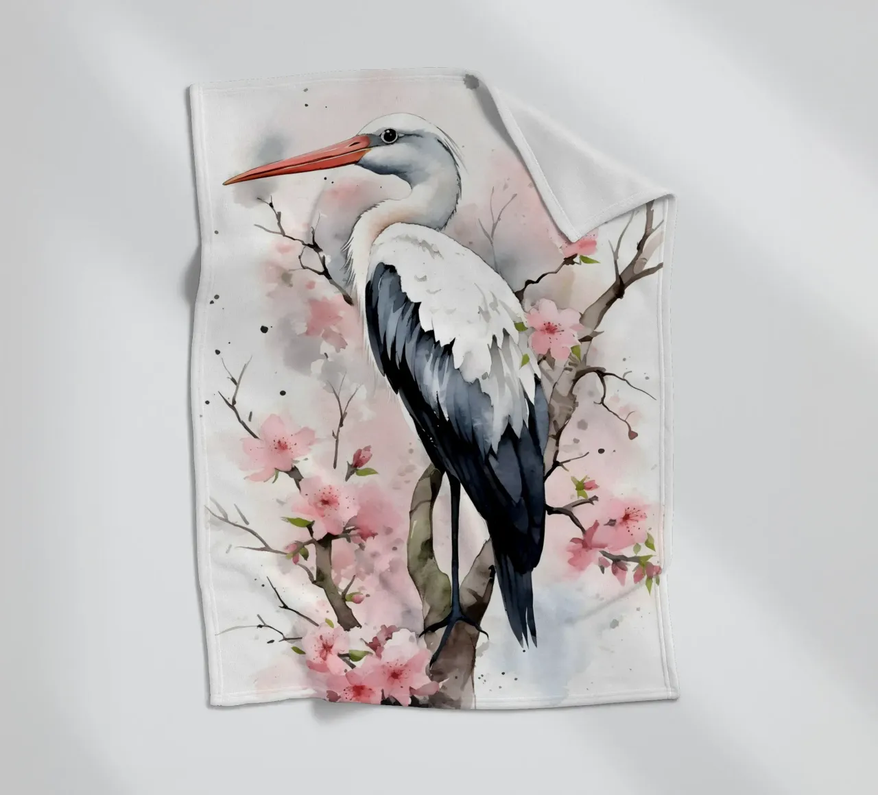 Stork coperta in pile da FreeArtStudio