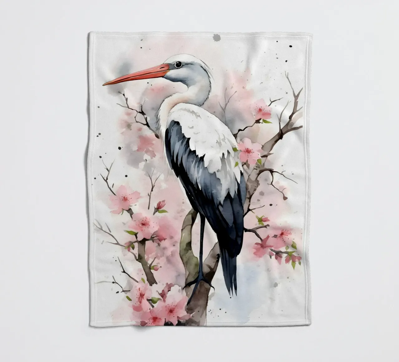 Stork coperta in pile da FreeArtStudio