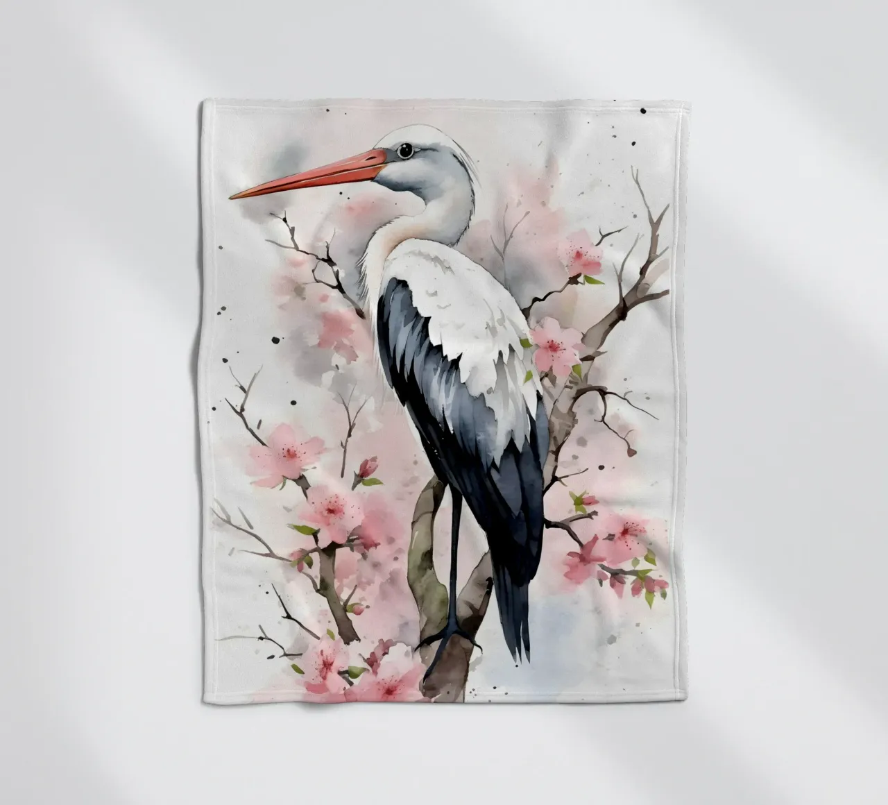 Stork coperta in pile da FreeArtStudio