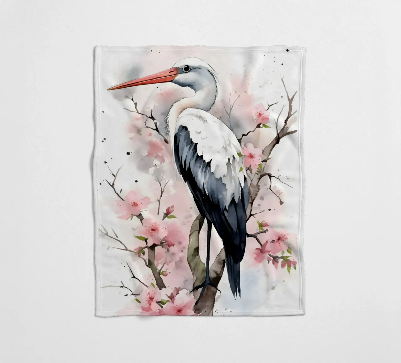 Stork coperta in pile da FreeArtStudio