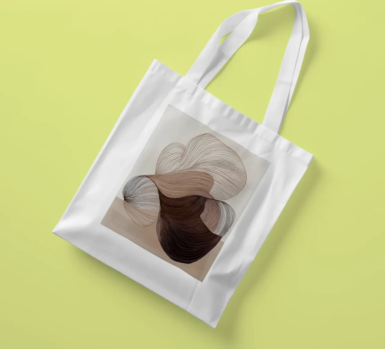 Forme organiche nei colori del marrone borsa in juta da Imagine