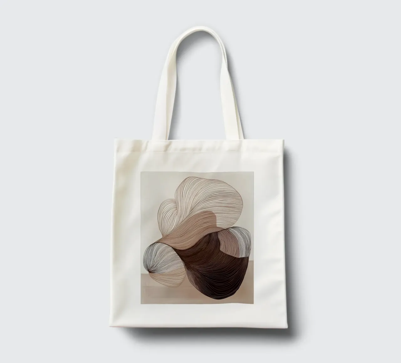 Forme organiche nei colori del marrone borsa in juta da Imagine