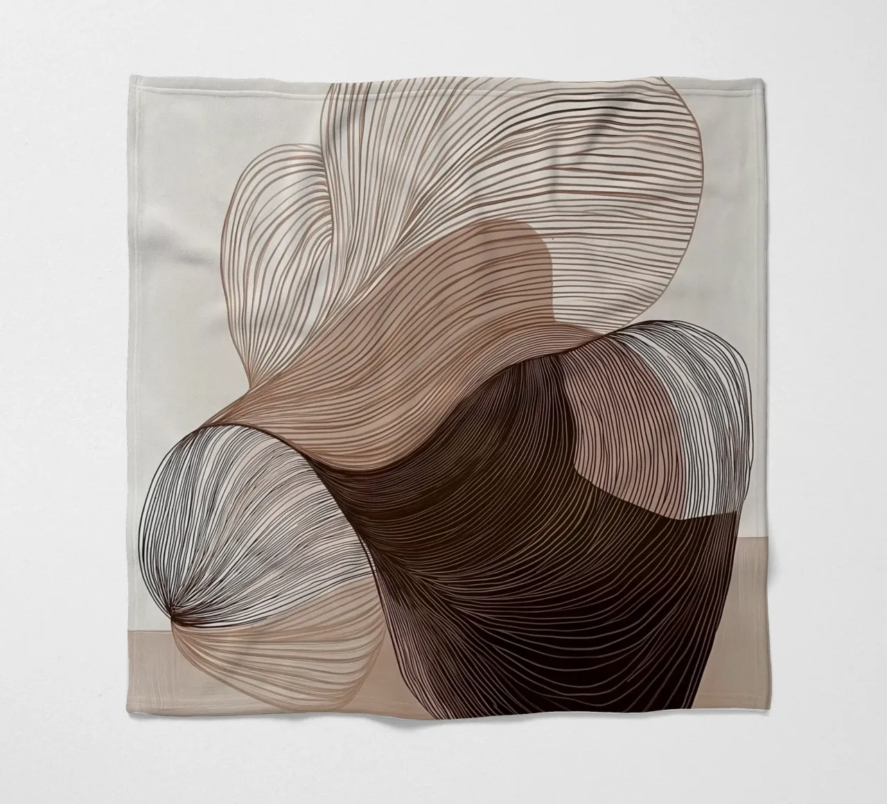 Forme organiche nei colori del marrone coperta in pile da Imagine