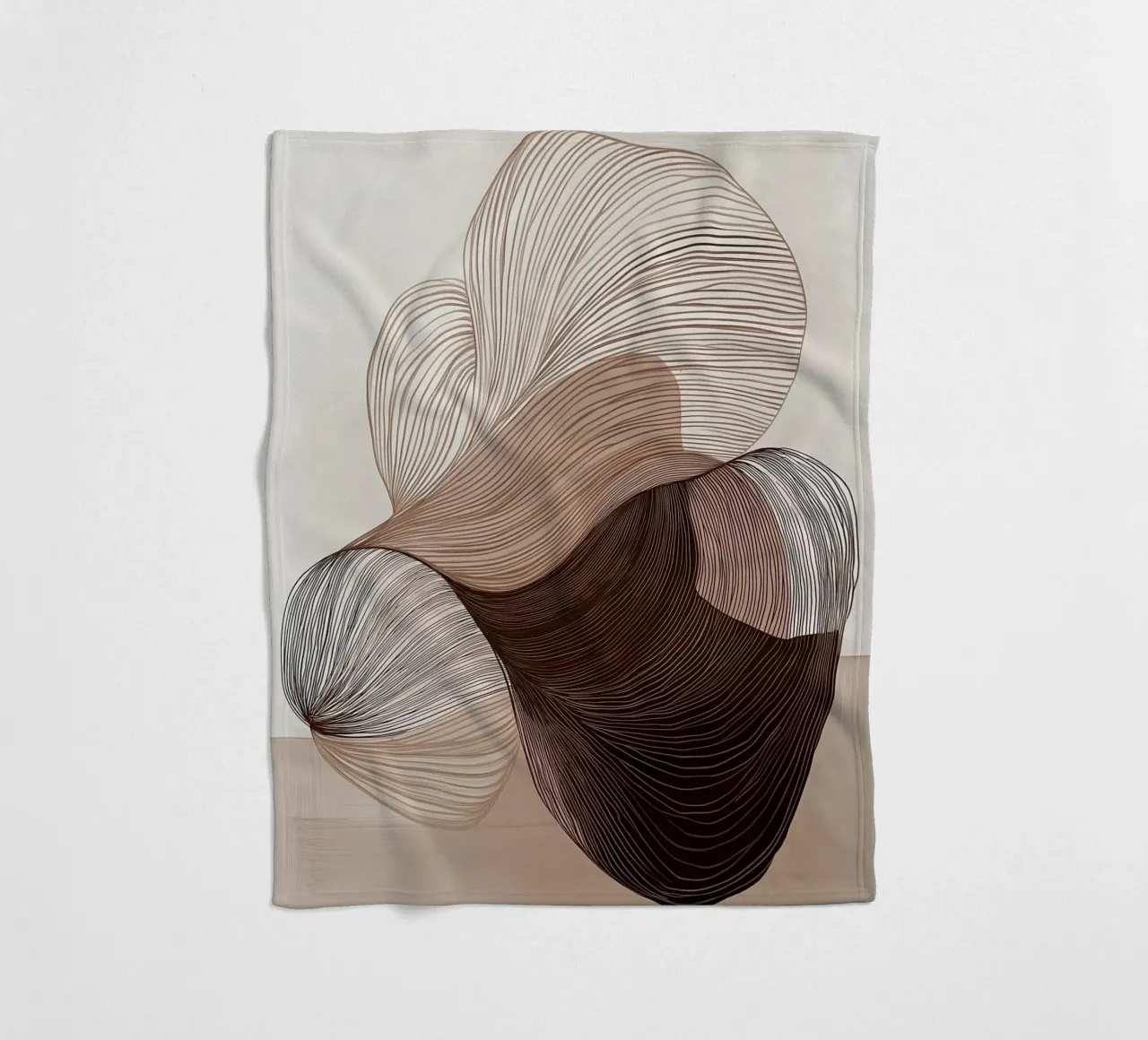 Forme organiche nei colori del marrone coperta in pile da Imagine