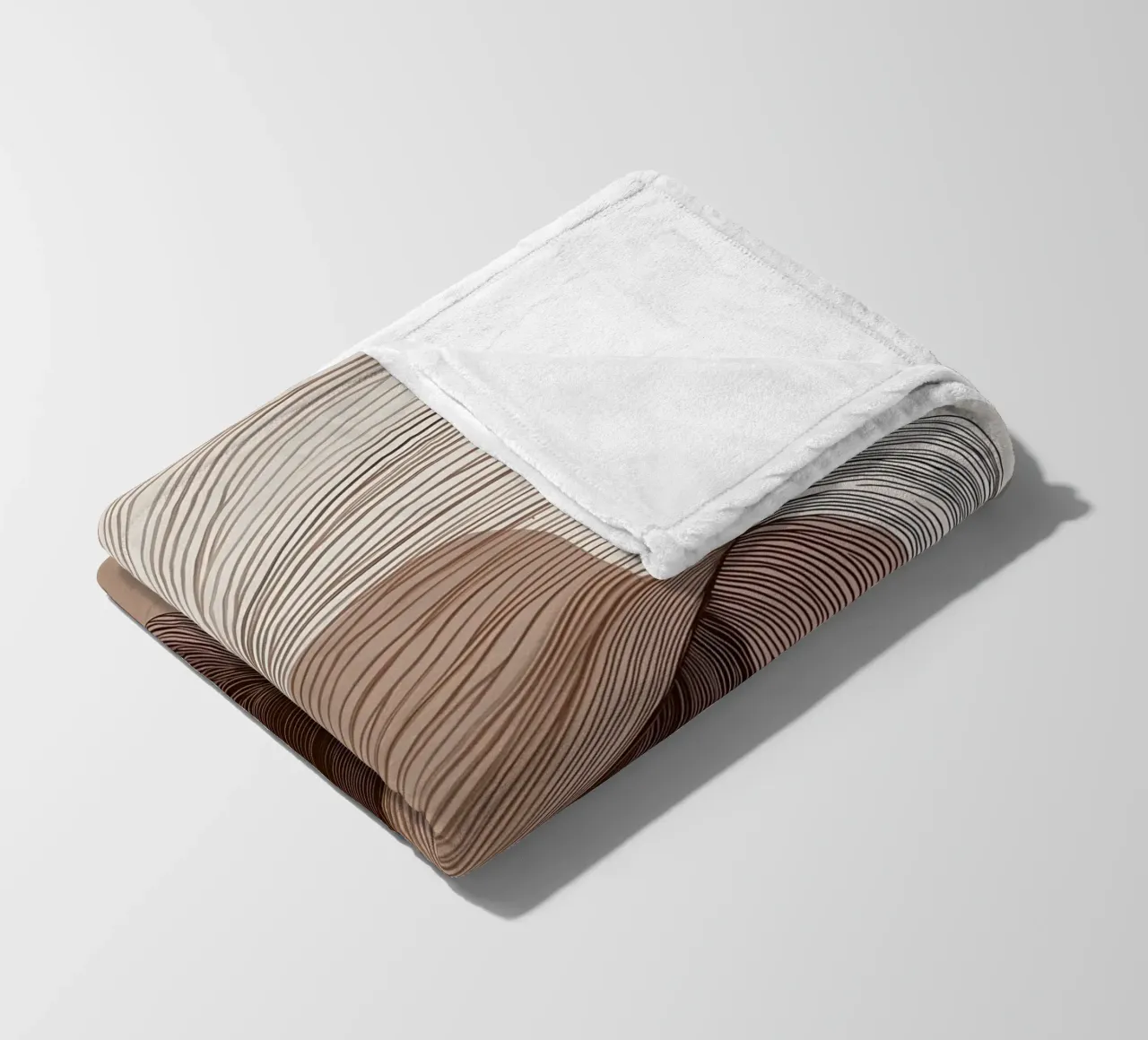 Forme organiche nei colori del marrone coperta in pile da Imagine