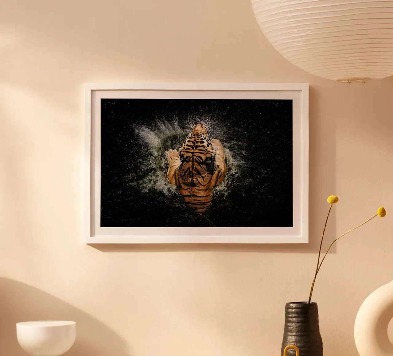 Tiger Splash - Win Leslee carta hahnemühle da Pictufy