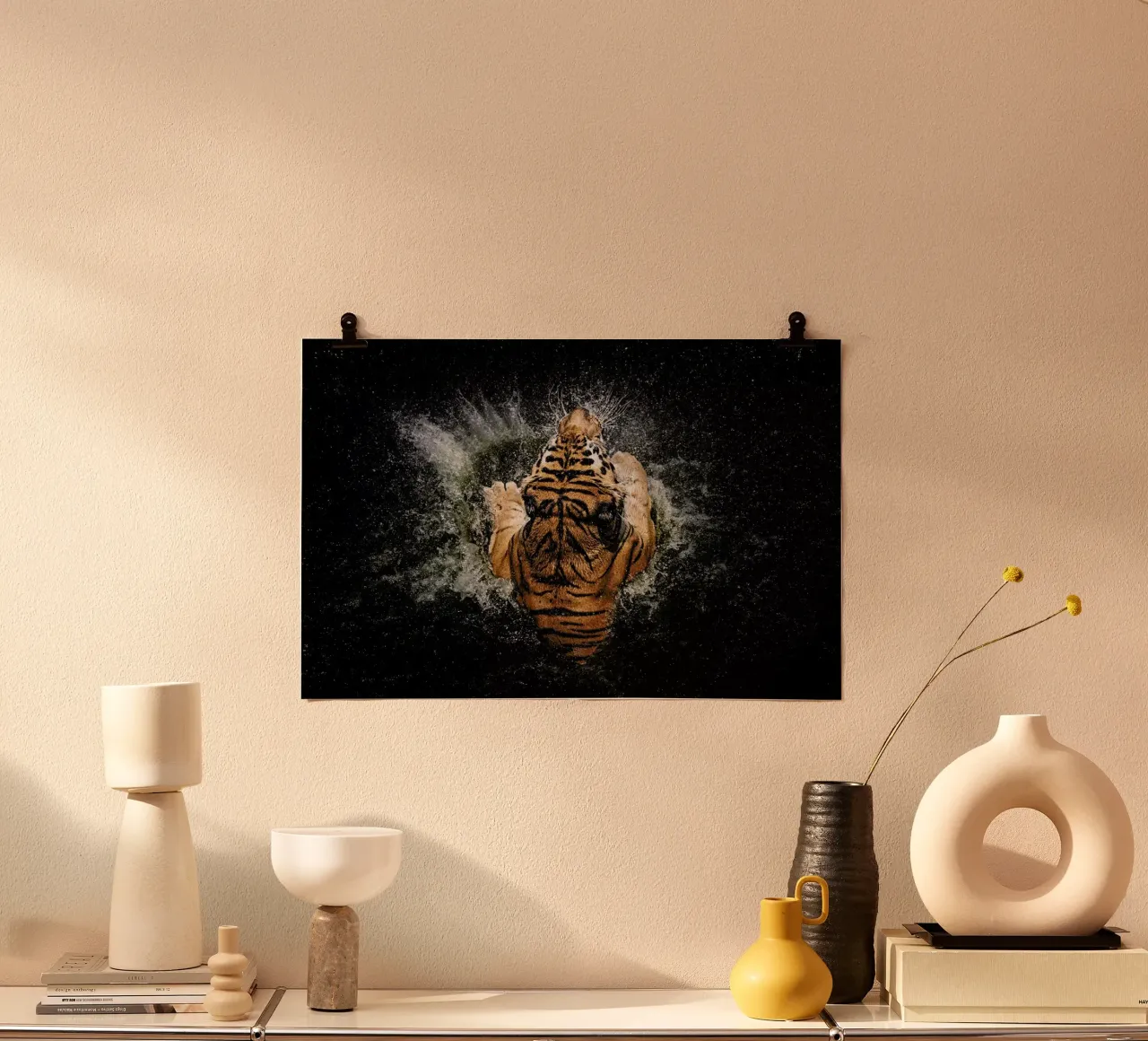 Tiger Splash - Win Leslee carta hahnemühle da Pictufy