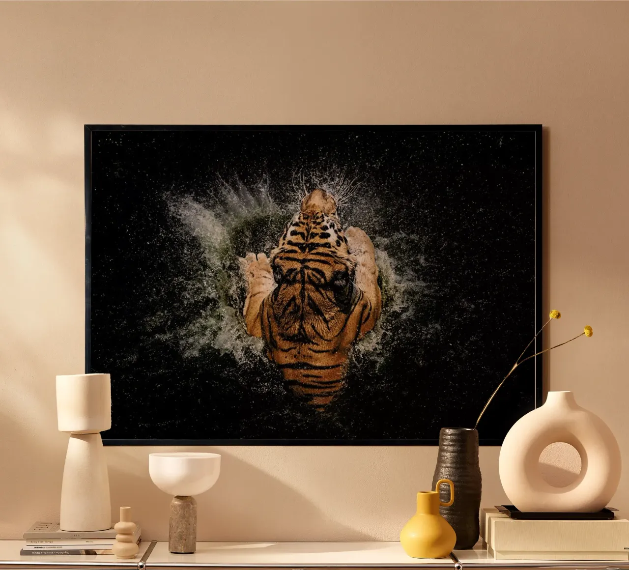 Tiger Splash - Win Leslee carta hahnemühle da Pictufy