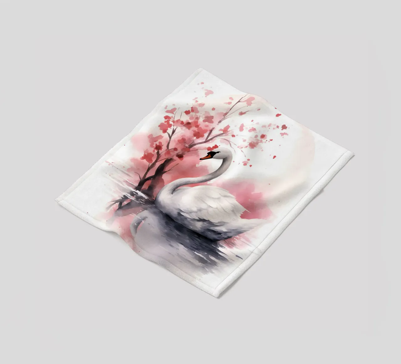 Swan coperta in pile da FreeArtStudio