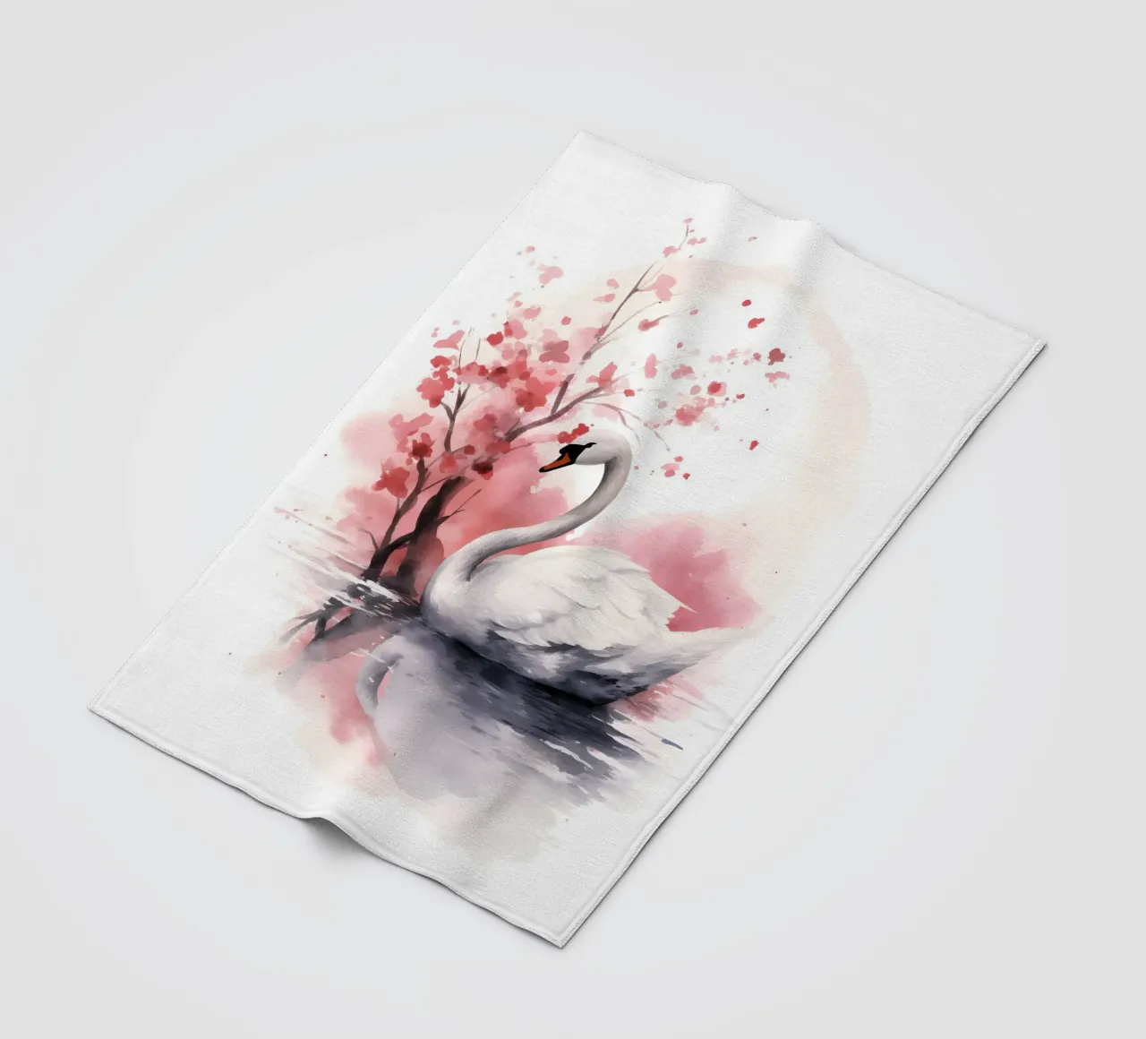 Swan coperta in pile da FreeArtStudio