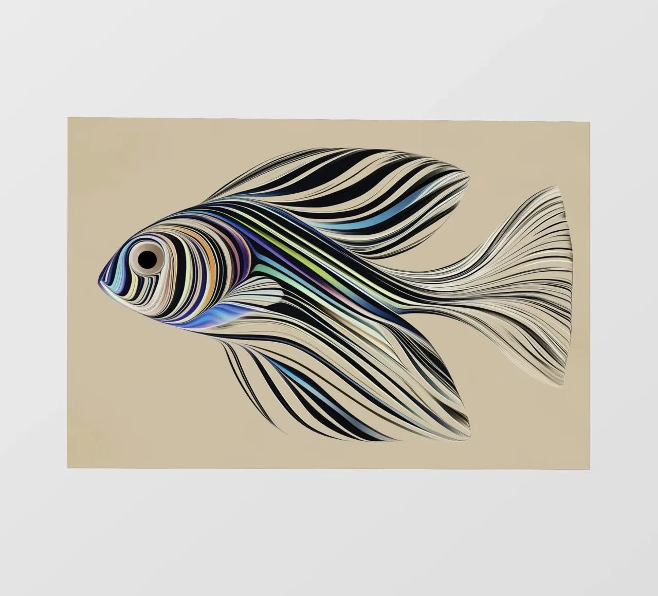 Pesce astratto telo in pvc da Imagine