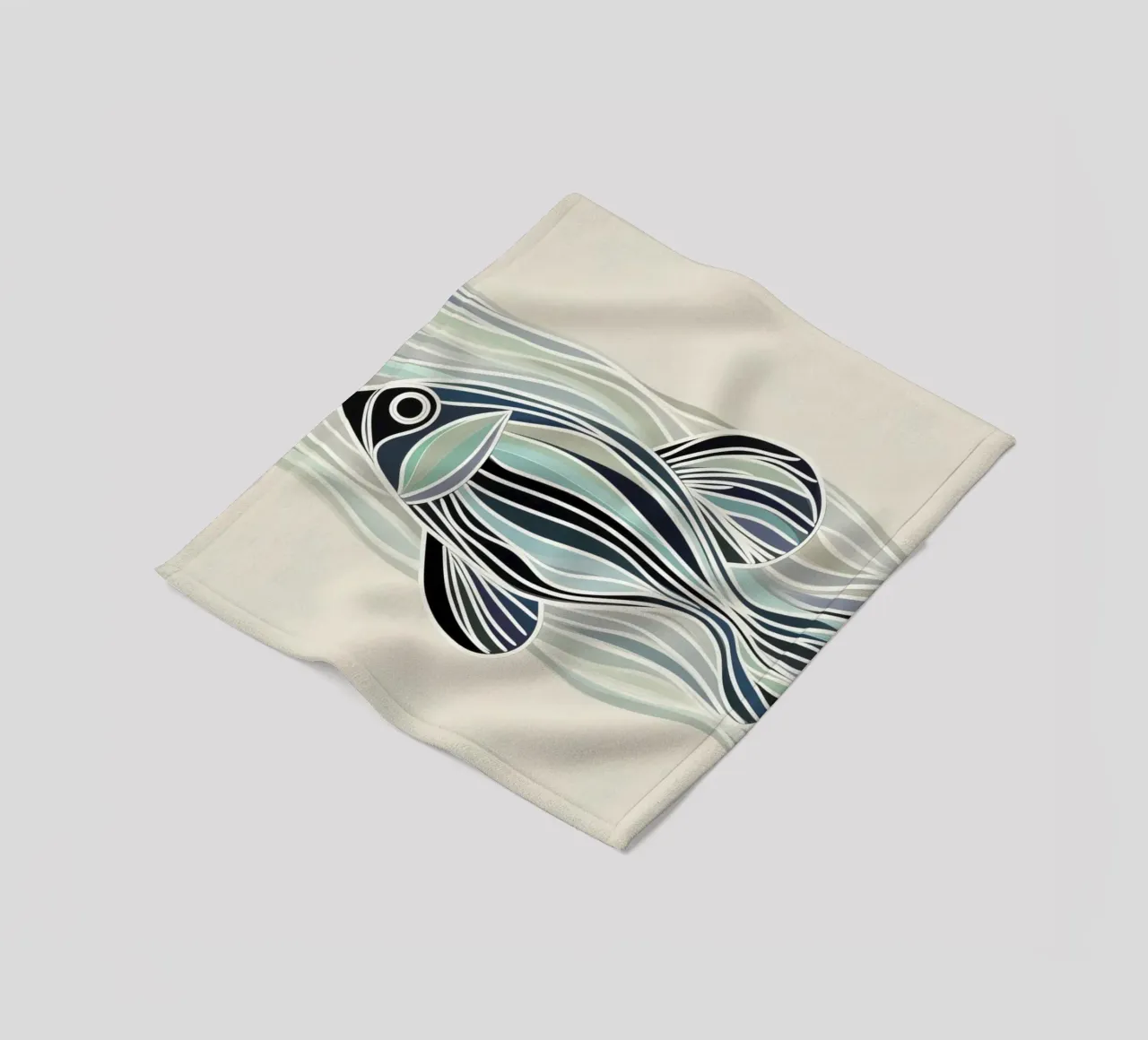 Abstrakte Fische Fleecedecke von Imagine