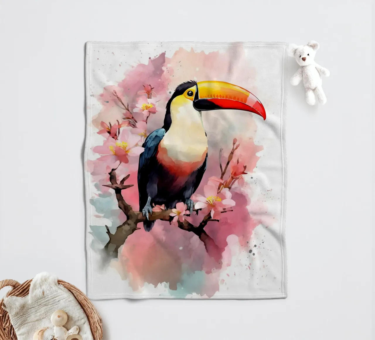 Toucan coperta in pile da FreeArtStudio