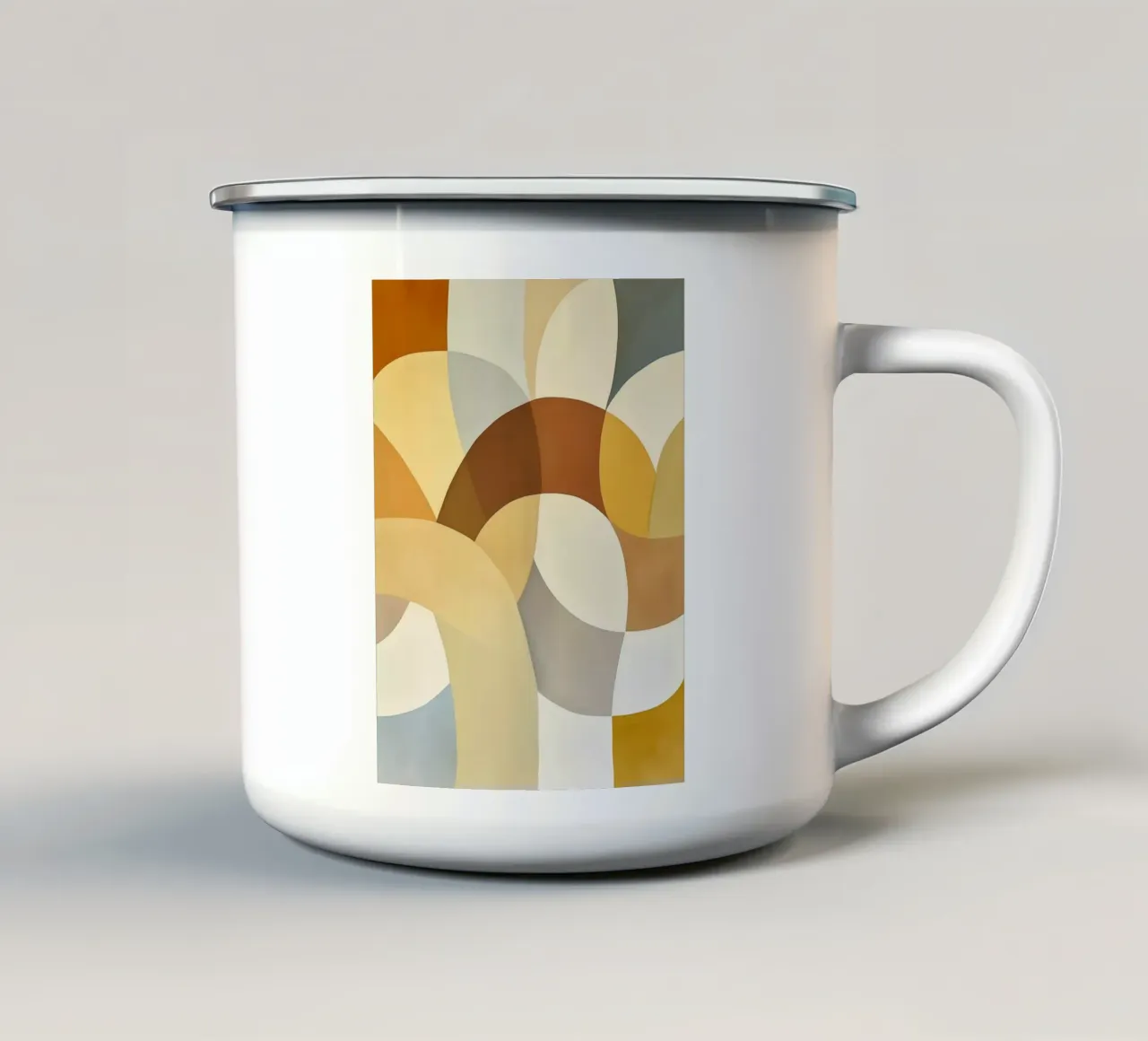 Abstracte kleuren emaille mok van Imagine