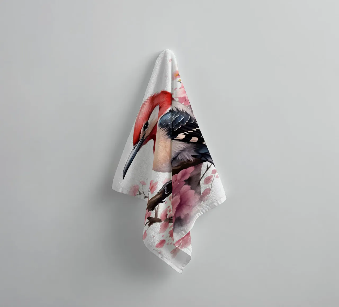 Woodpecker asciugamano da bagno da FreeArtStudio