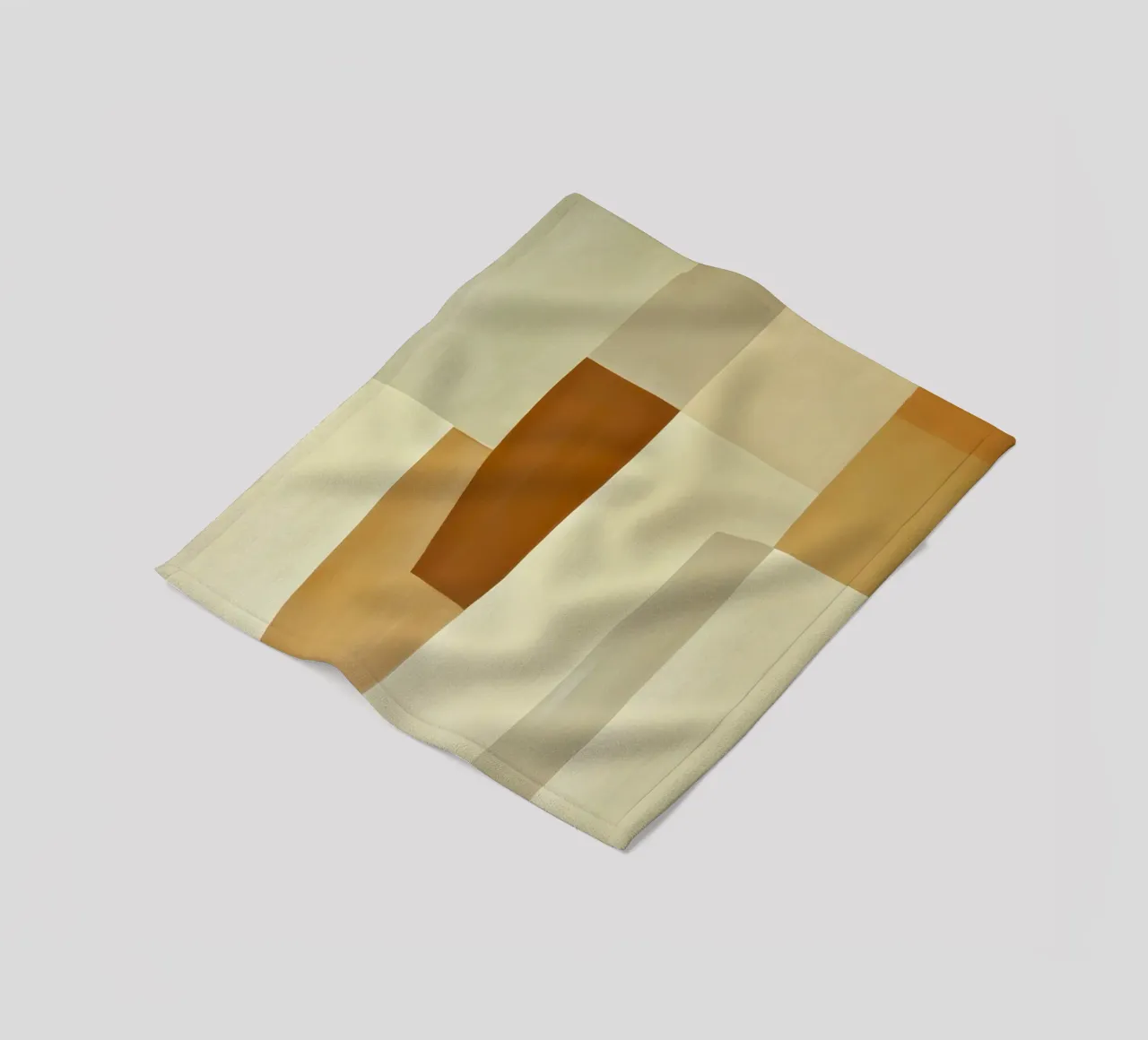 Abstracte vlakken in aarde tinten fleecedeken van Imagine