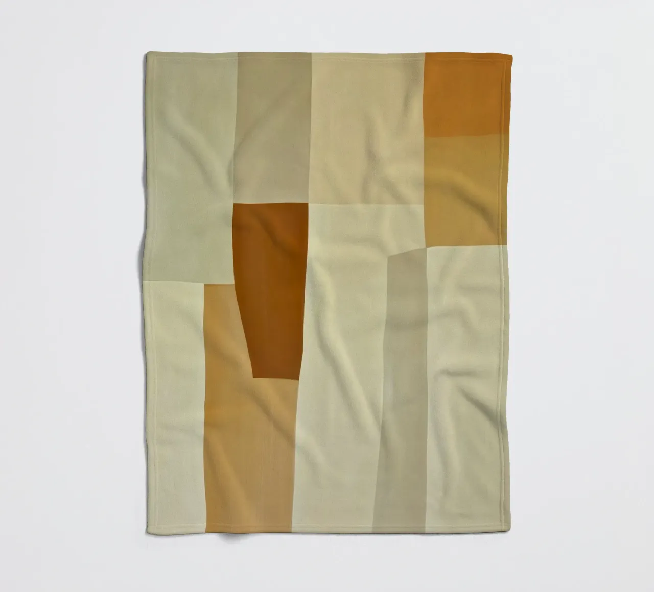 Abstracte vlakken in aarde tinten fleecedeken van Imagine