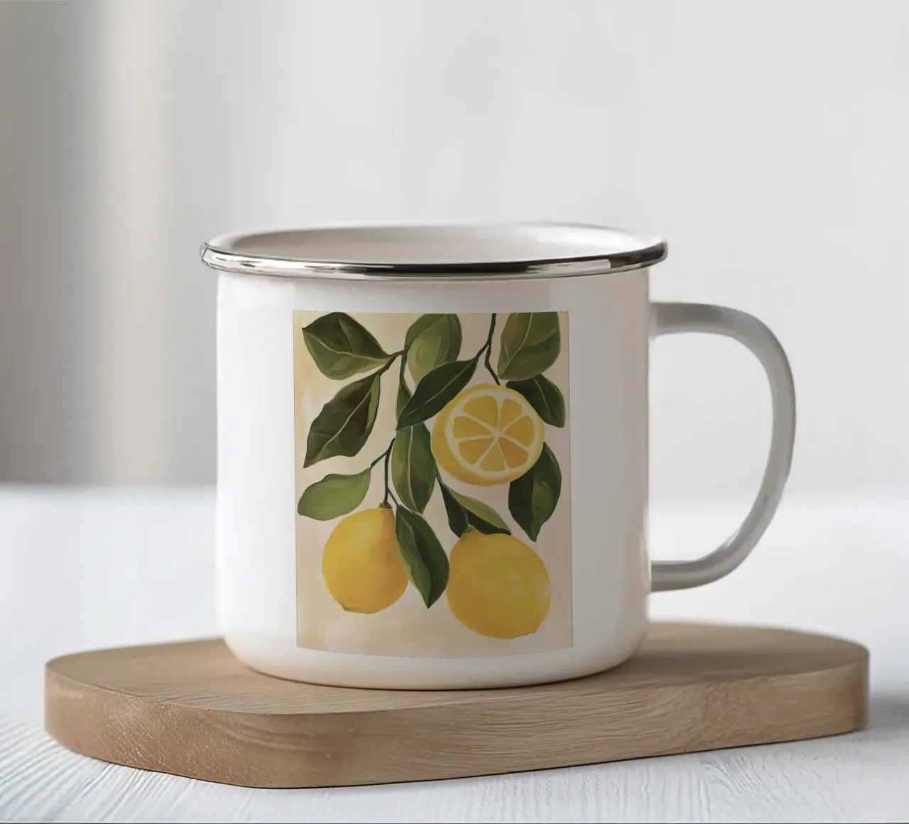 Limoni tazza in smalto da Imagine